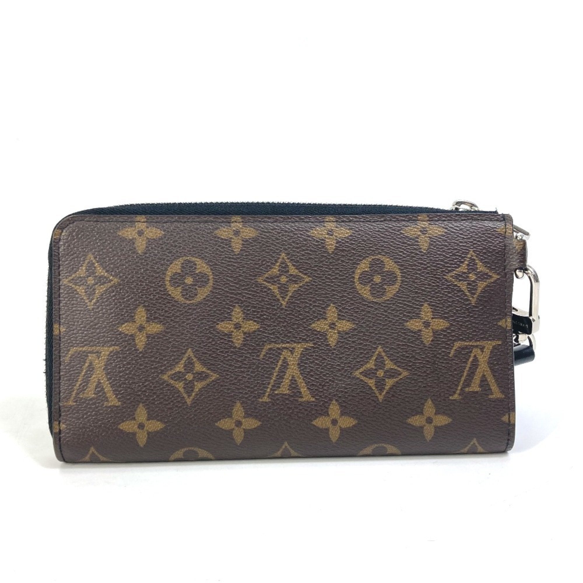 Louis Vuitton Monogram Macassar Black Brown Monogram Long Wallet
