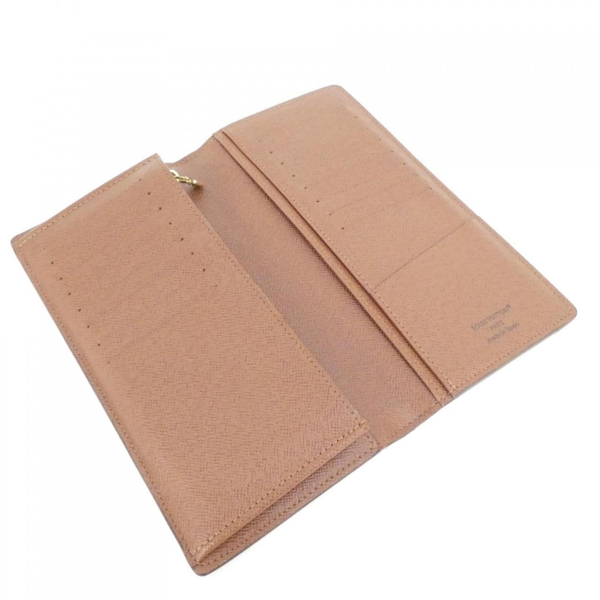 Louis Vuitton Marron Coated Canvas Long Wallet