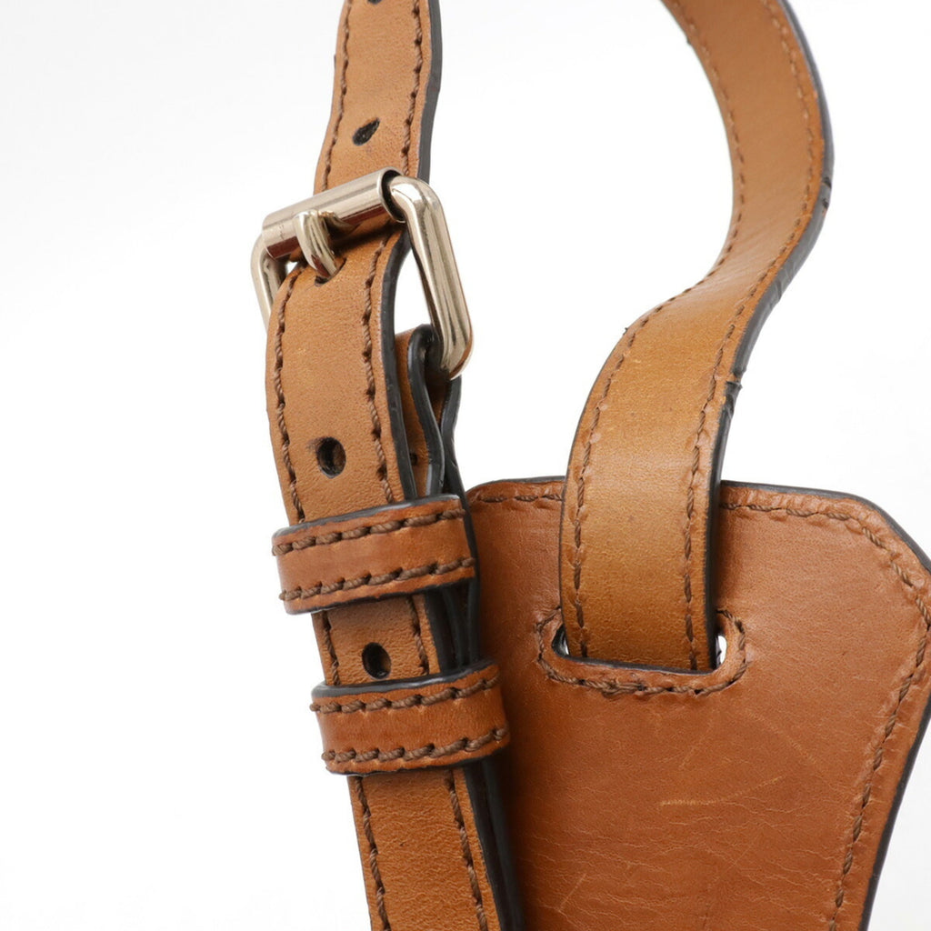 Burberry Brown Red Color Suede Canvas Leather Shoulder Bag
