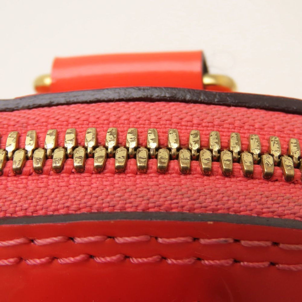 Louis Vuitton Rose Litchi Patent Leather Handbag