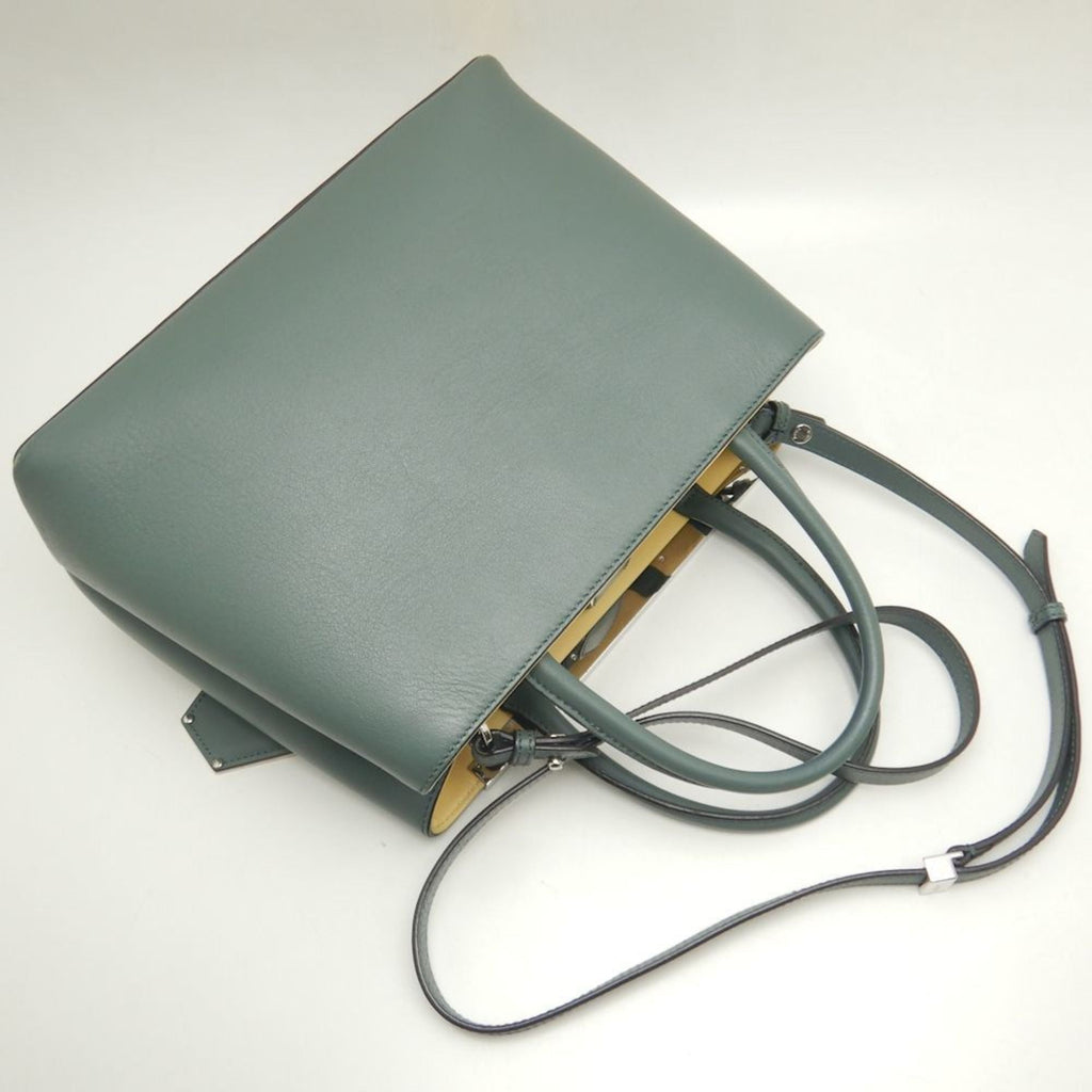 Fendi Khaki Yellow Leather Handbag