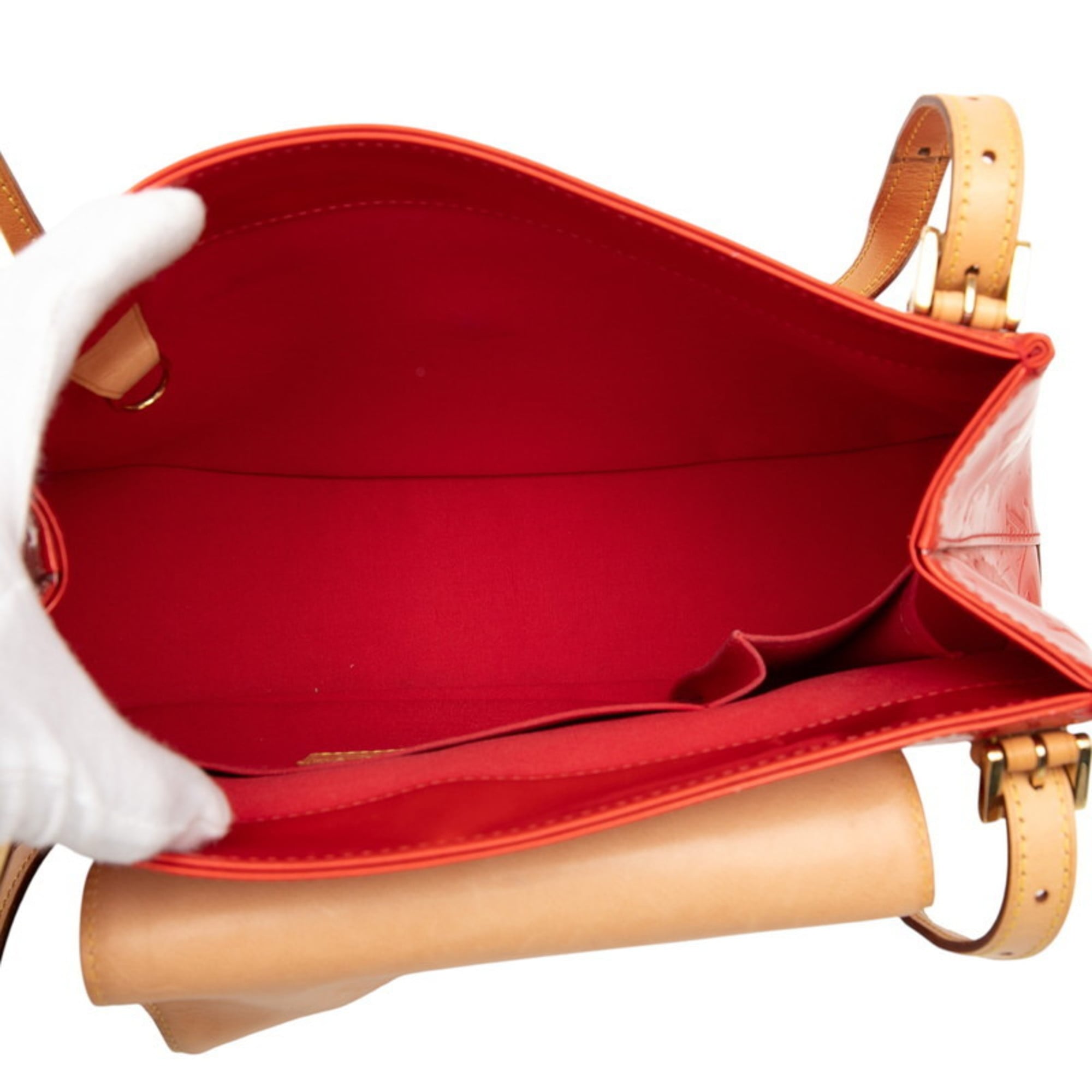 Louis Vuitton Red Color Rouge Patent Leather Shoulder Bag