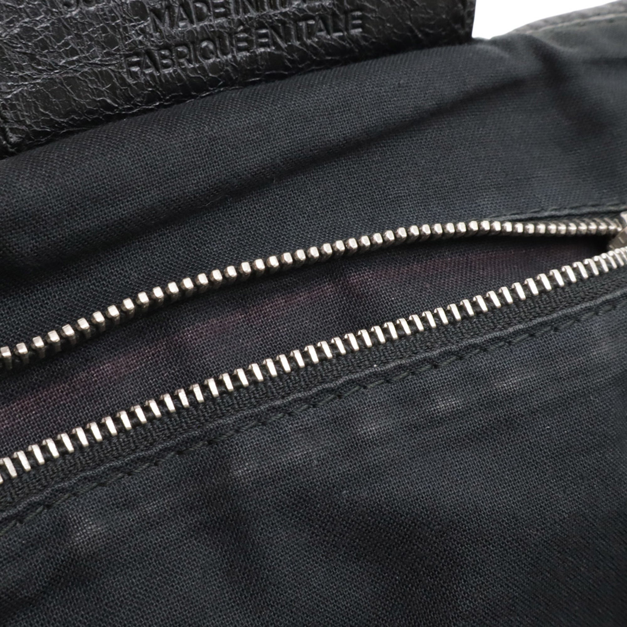 Balenciaga Black Leather Handbag Tote