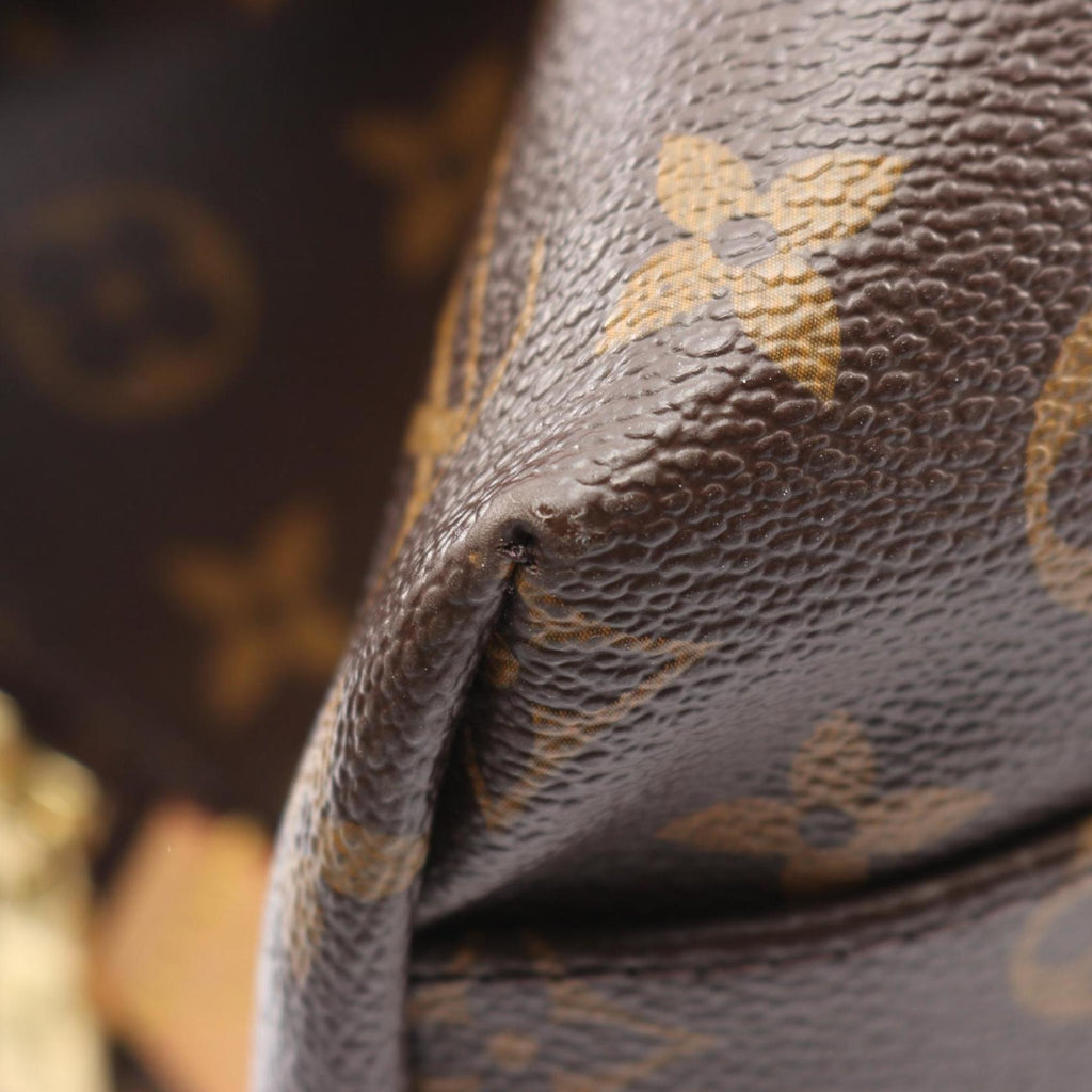 Louis Vuitton Brown Monogram Coated Canvas Leather Boston Bag
