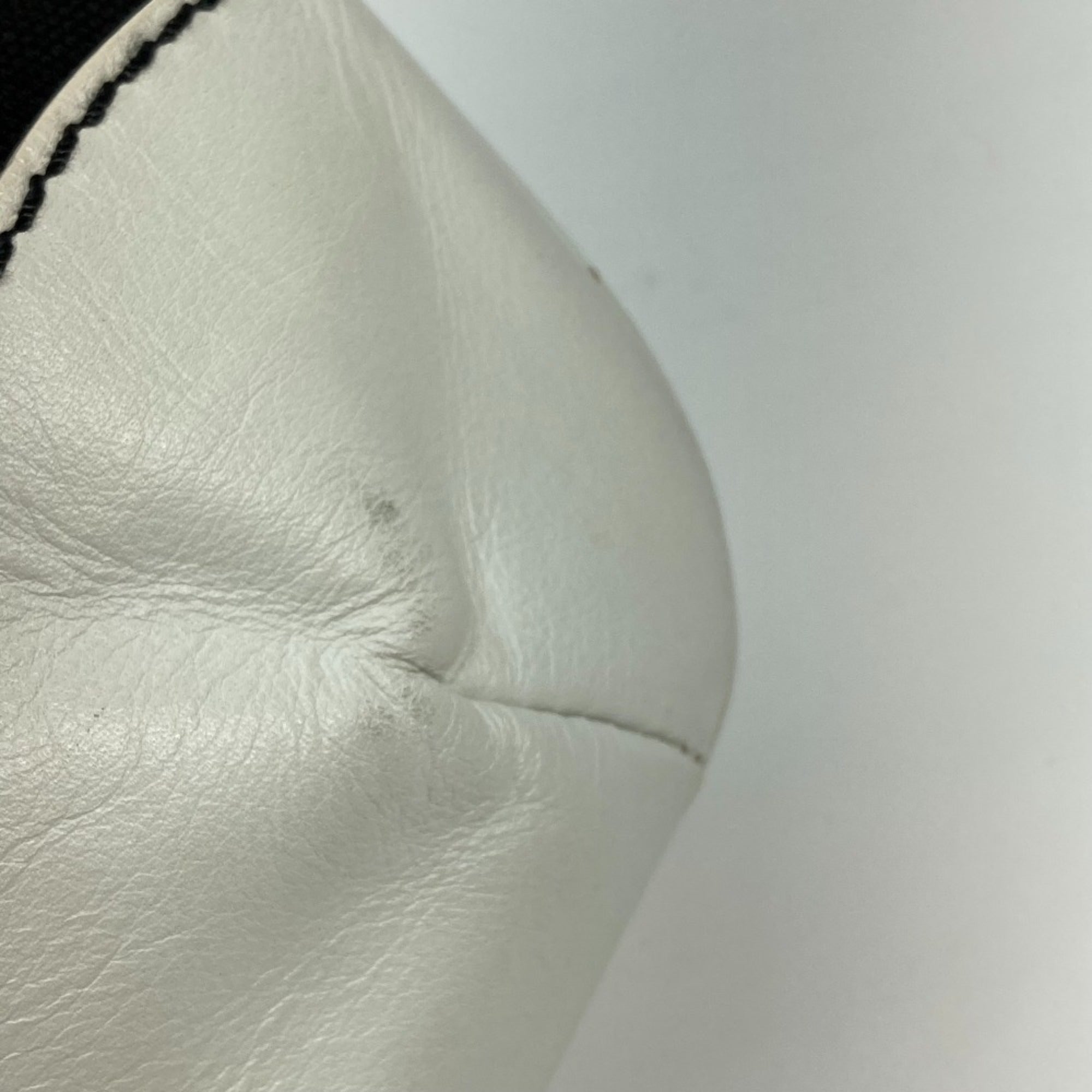 Chanel Black White Canvas Leather Shoulder Bag Tote Bag