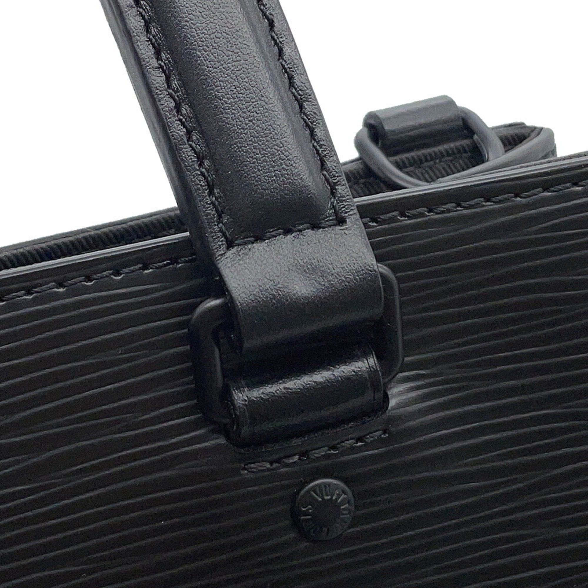 Louis Vuitton Black Noir Epi Leather Handbag