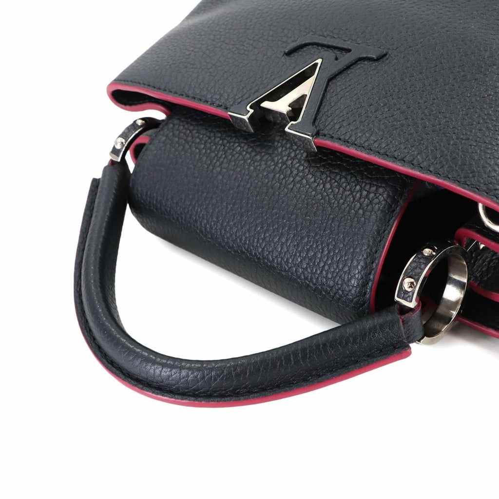 Louis Vuitton Navy Leather Handbag Shoulder Bag