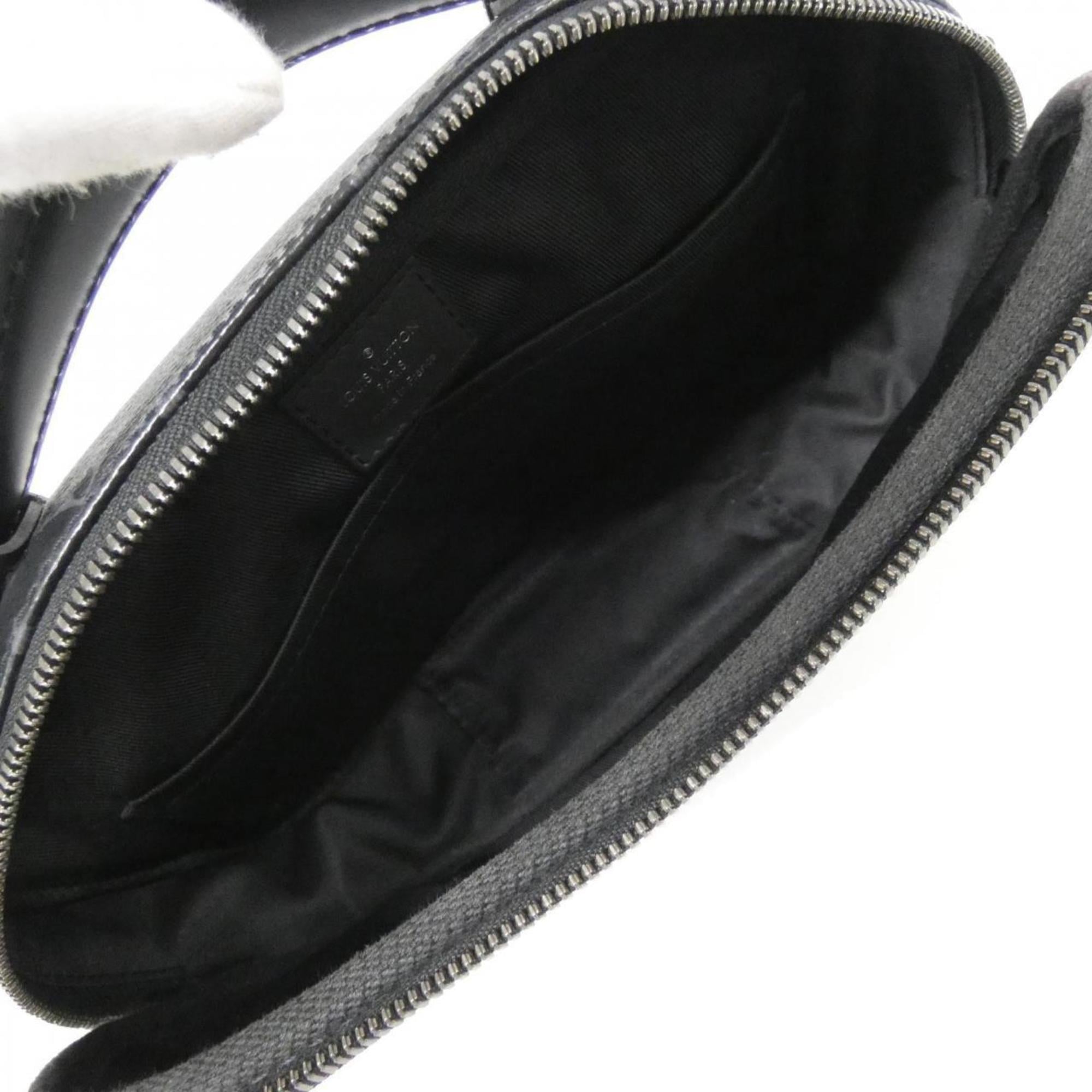 Louis Vuitton Black Coated Canvas Shoulder Bag