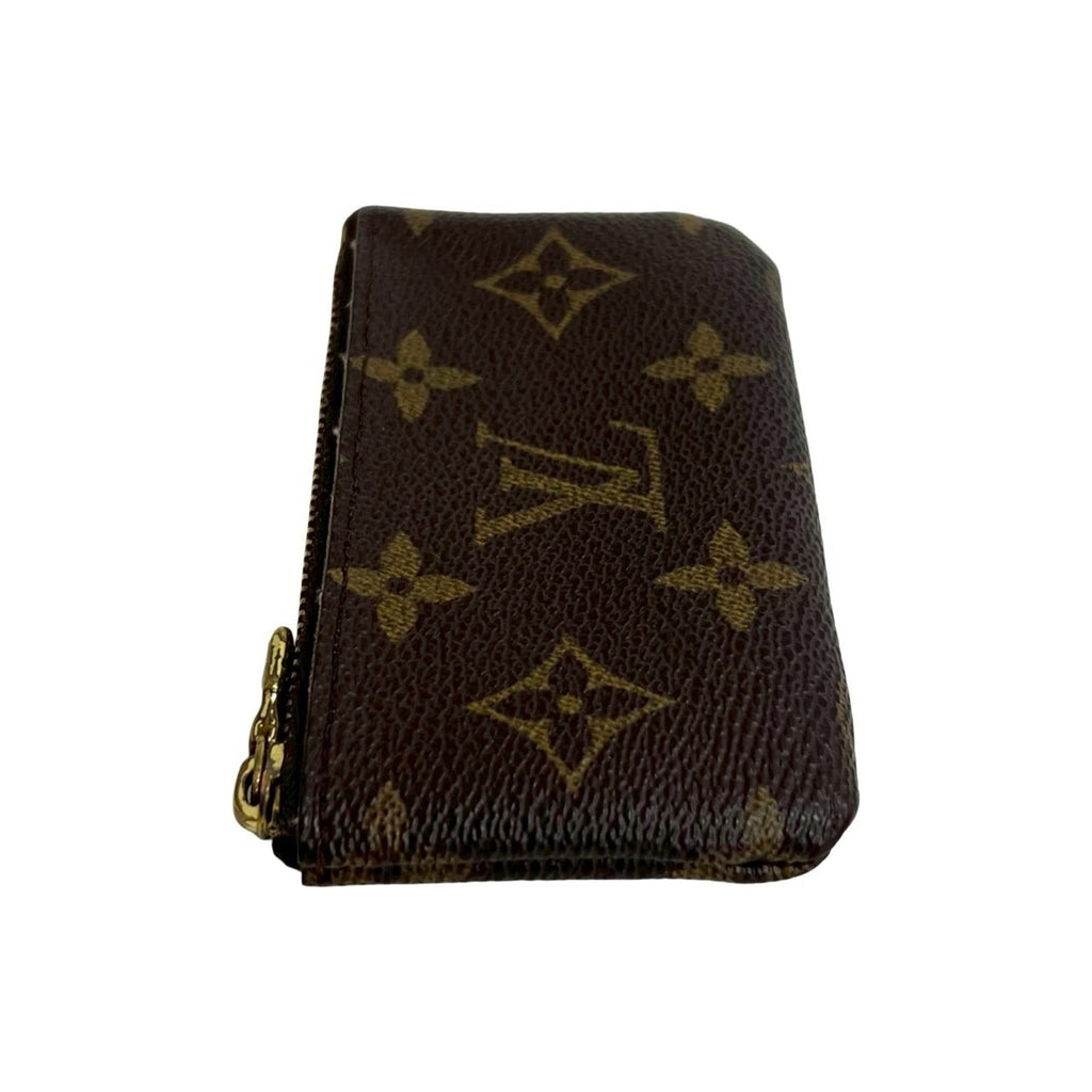 Louis Vuitton Brown Leather Pvc Coin Purse/Coin Case