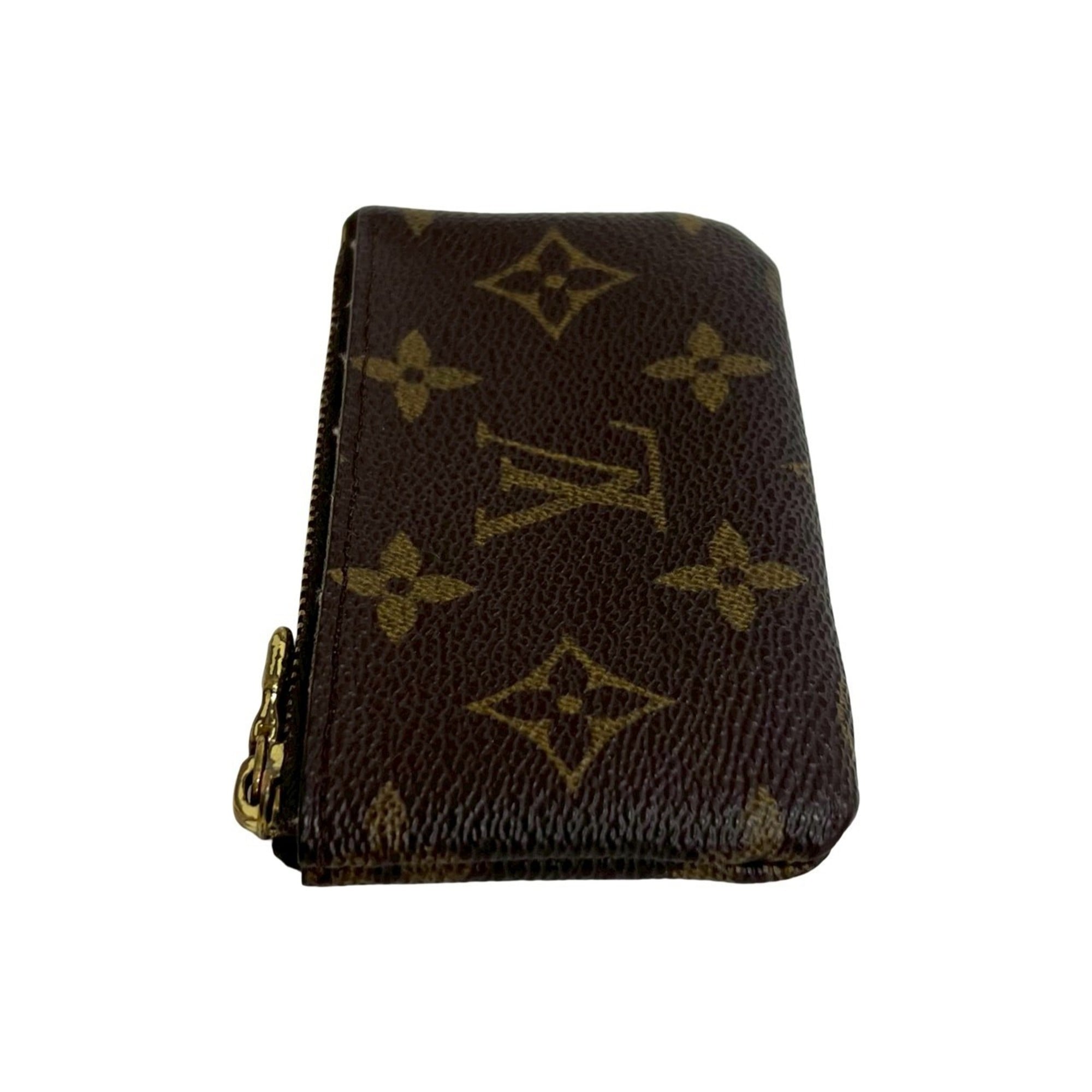 Louis Vuitton Brown Leather Pvc Coin Purse/Coin Case