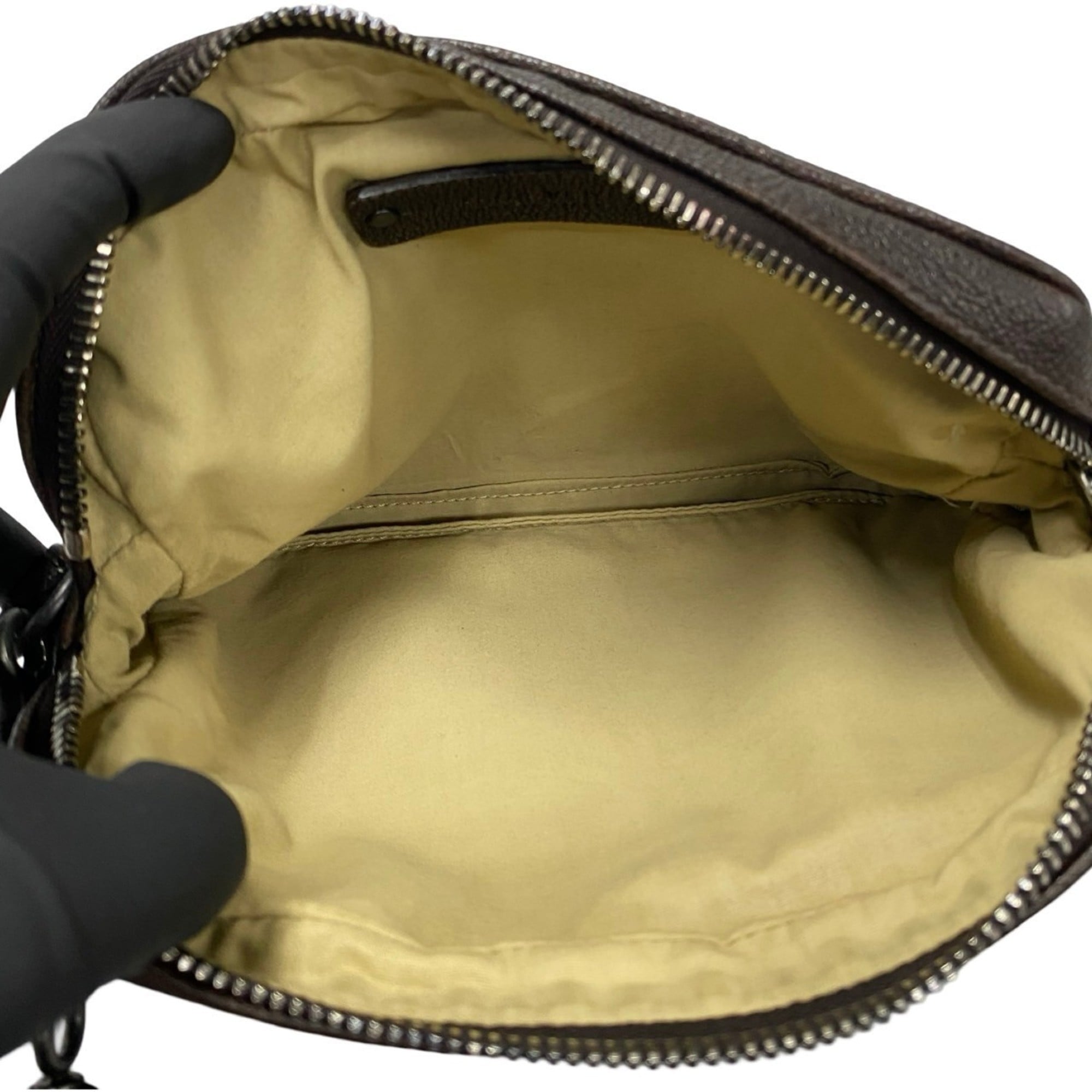 Bottega Veneta Brown Leather Pochette Shoulder Bag