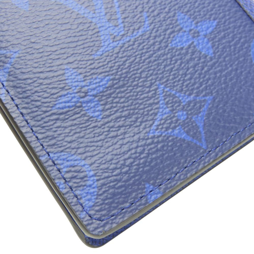 Louis Vuitton Blue Cobalt Taiga Leather Monogram Long Wallet