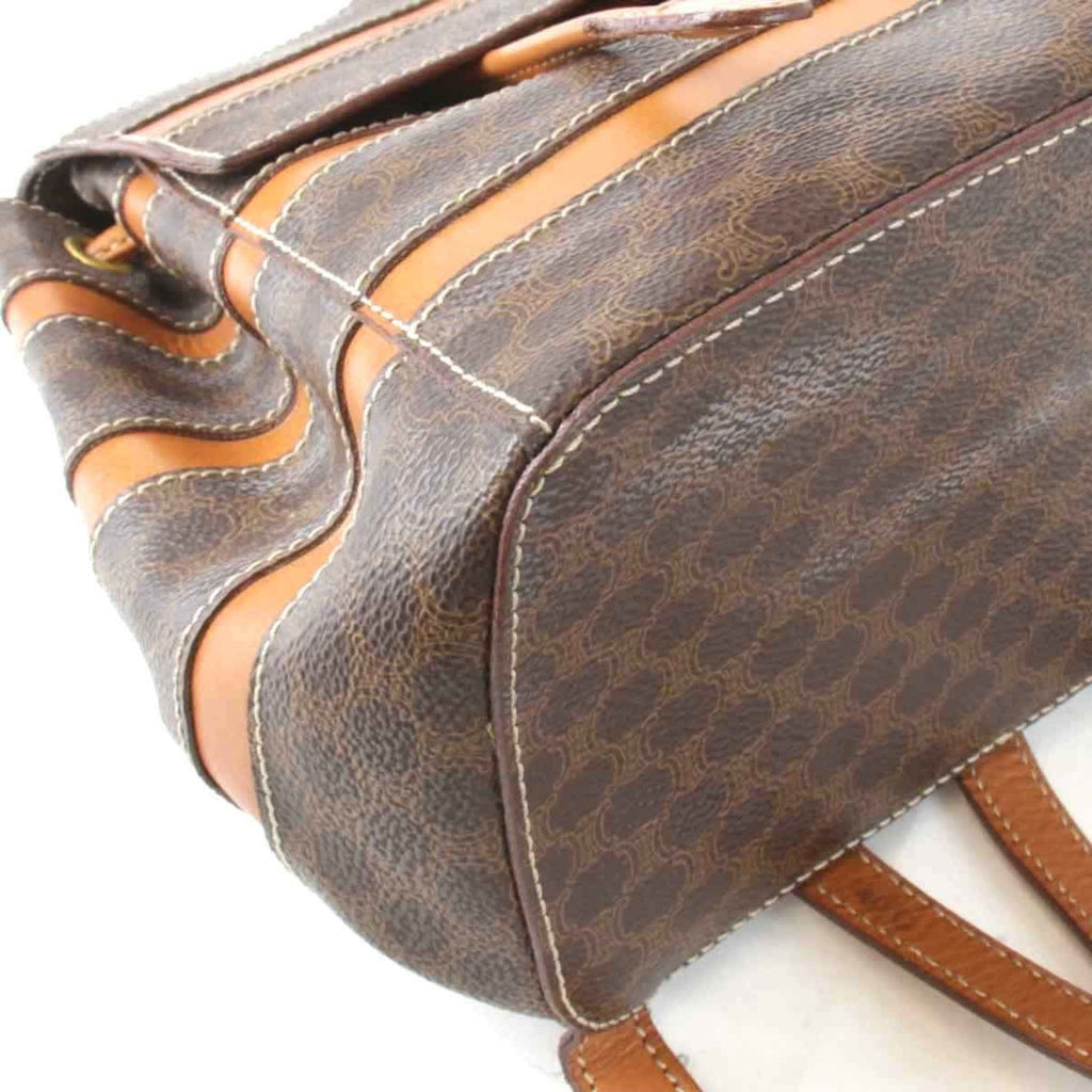 Celine Brown Pvc Leather Backpack
