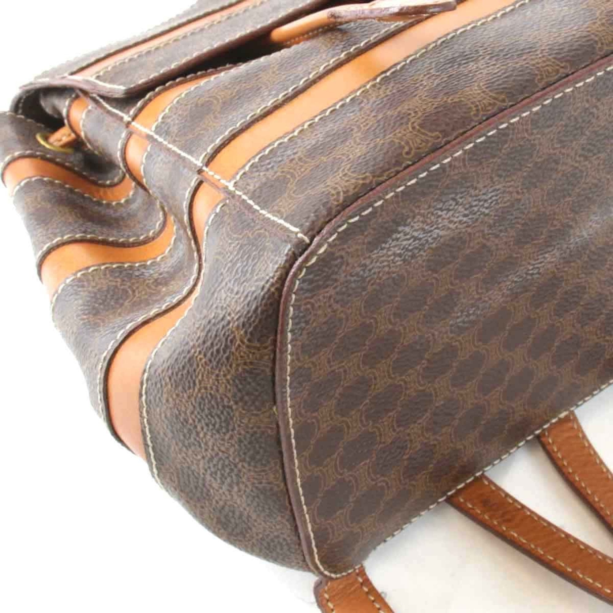 Celine Brown Pvc Leather Backpack
