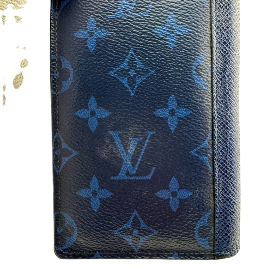 Louis Vuitton Blue Taigarama Leather Long Wallet