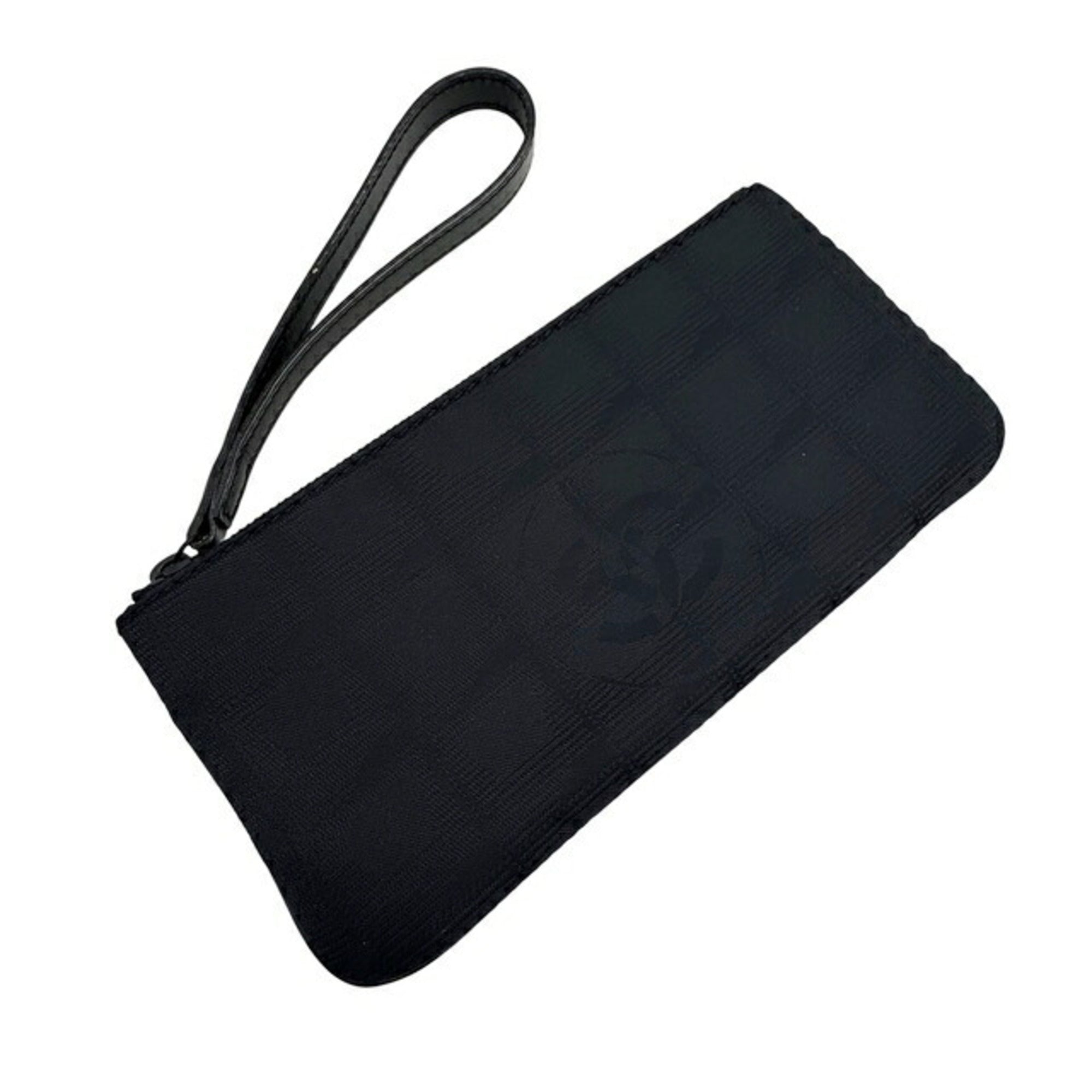Chanel New Travel Line Black Nylon Leather Pouch