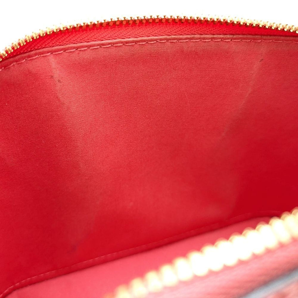 Louis Vuitton Rose Litchi Patent Leather Handbag