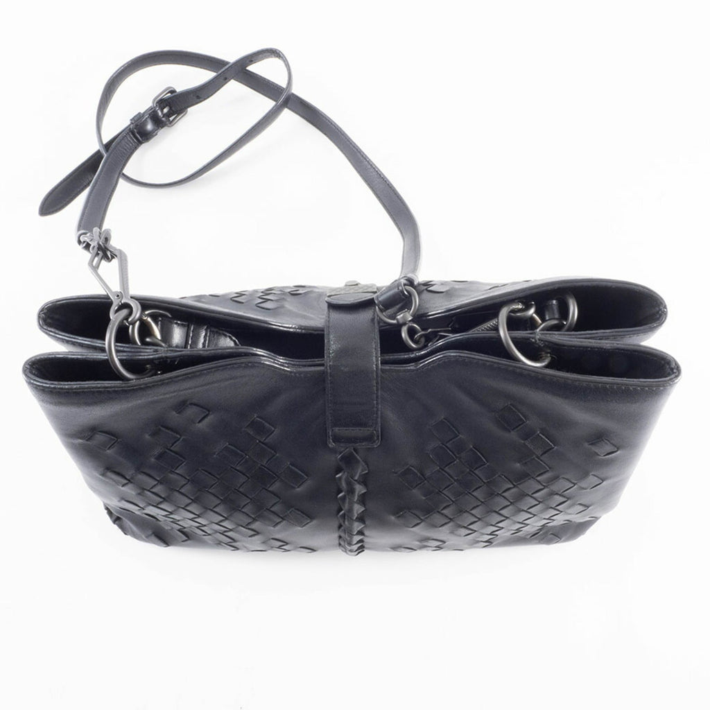 Bottega Veneta Black Leather Shoulder Bag