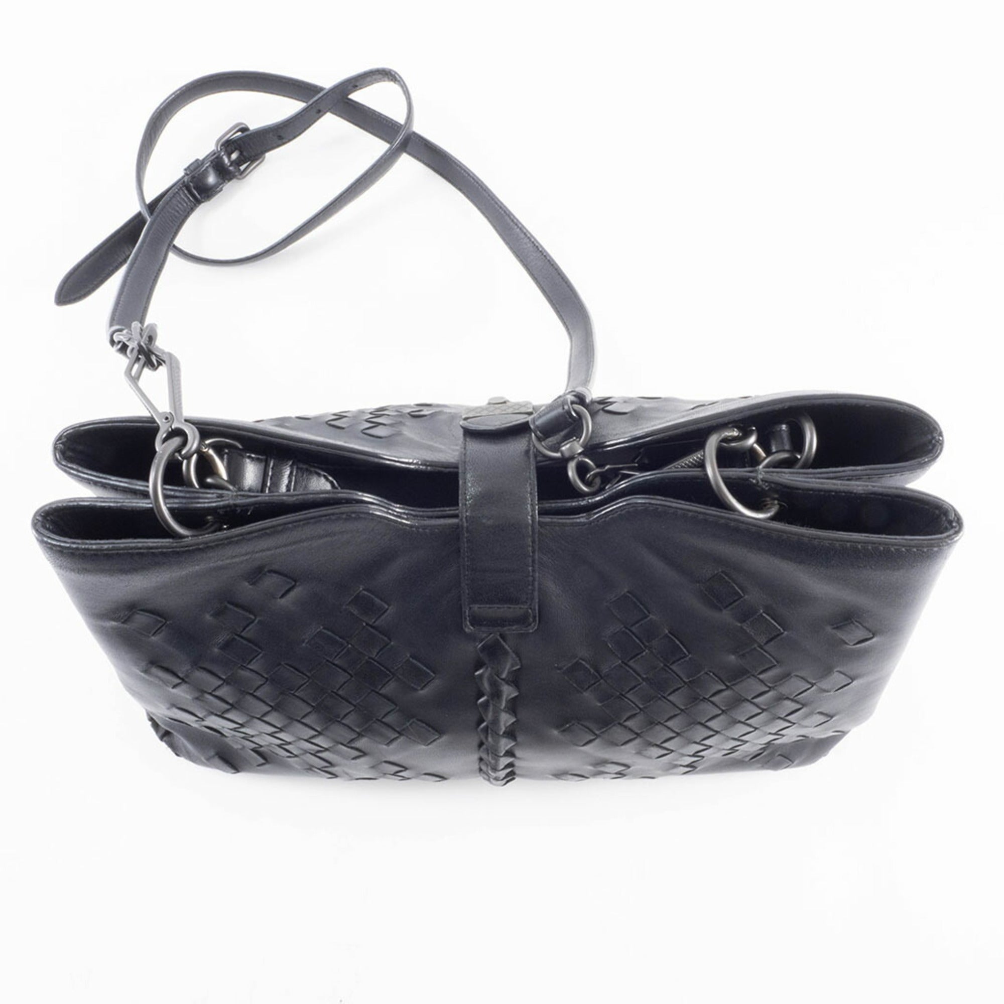 Bottega Veneta Black Leather Shoulder Bag