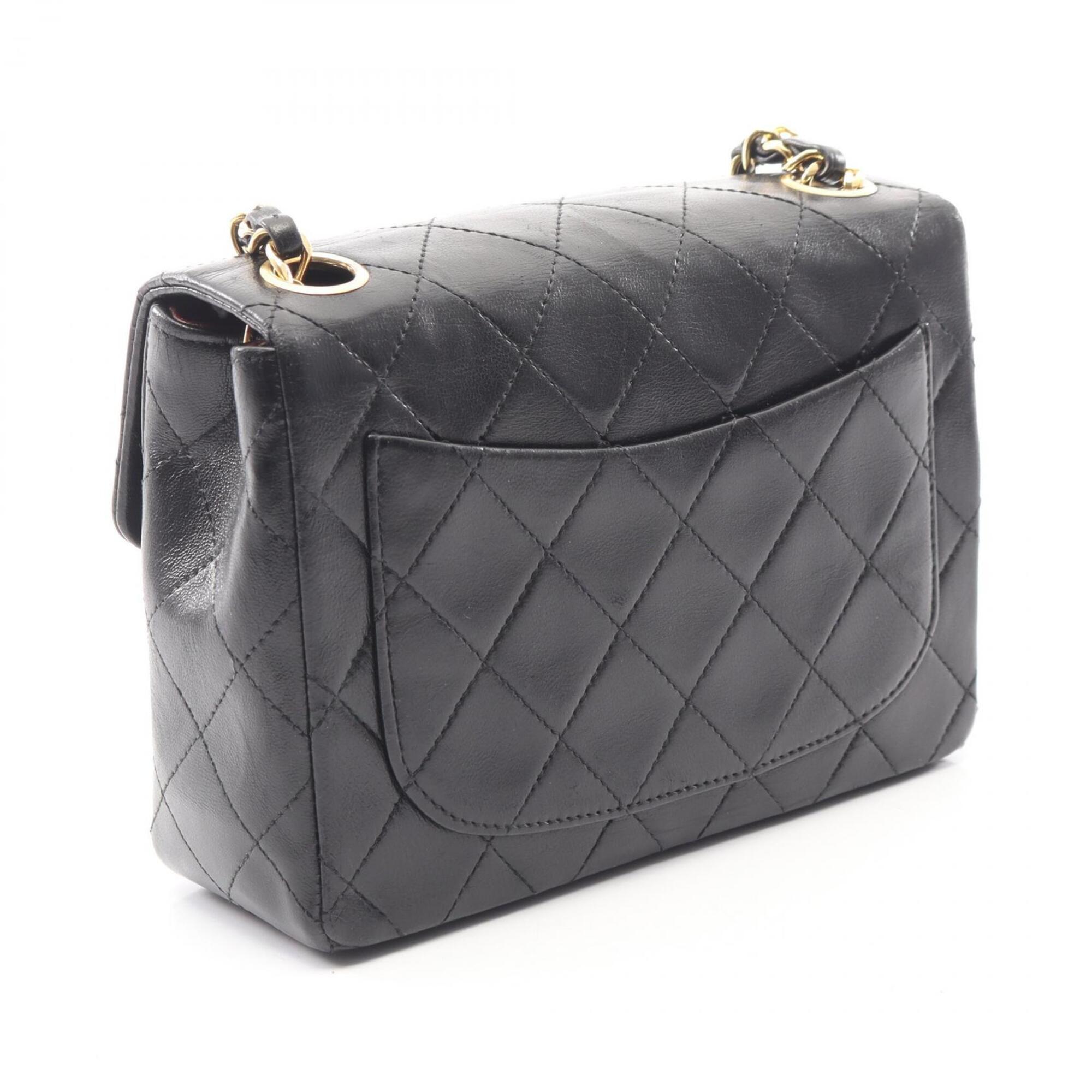 Chanel Black Leather Handbag Shoulder Bag