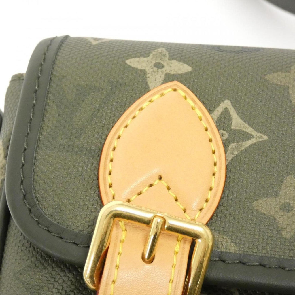 Louis Vuitton Khaki Coated Canvas Shoulder Bag