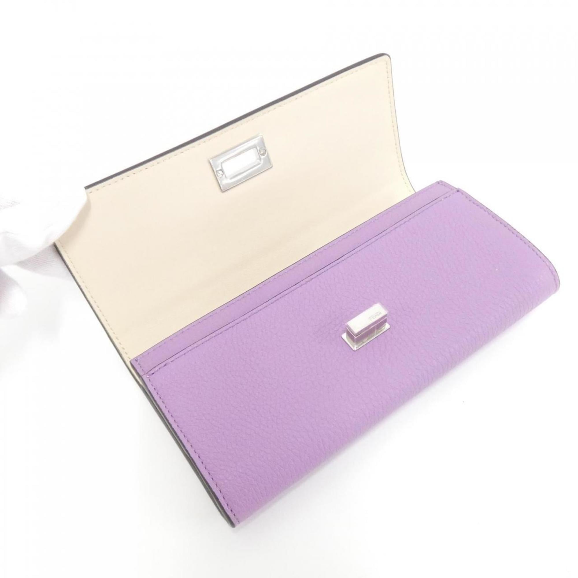 Fendi Leather Long Wallet (Bi-Fold)