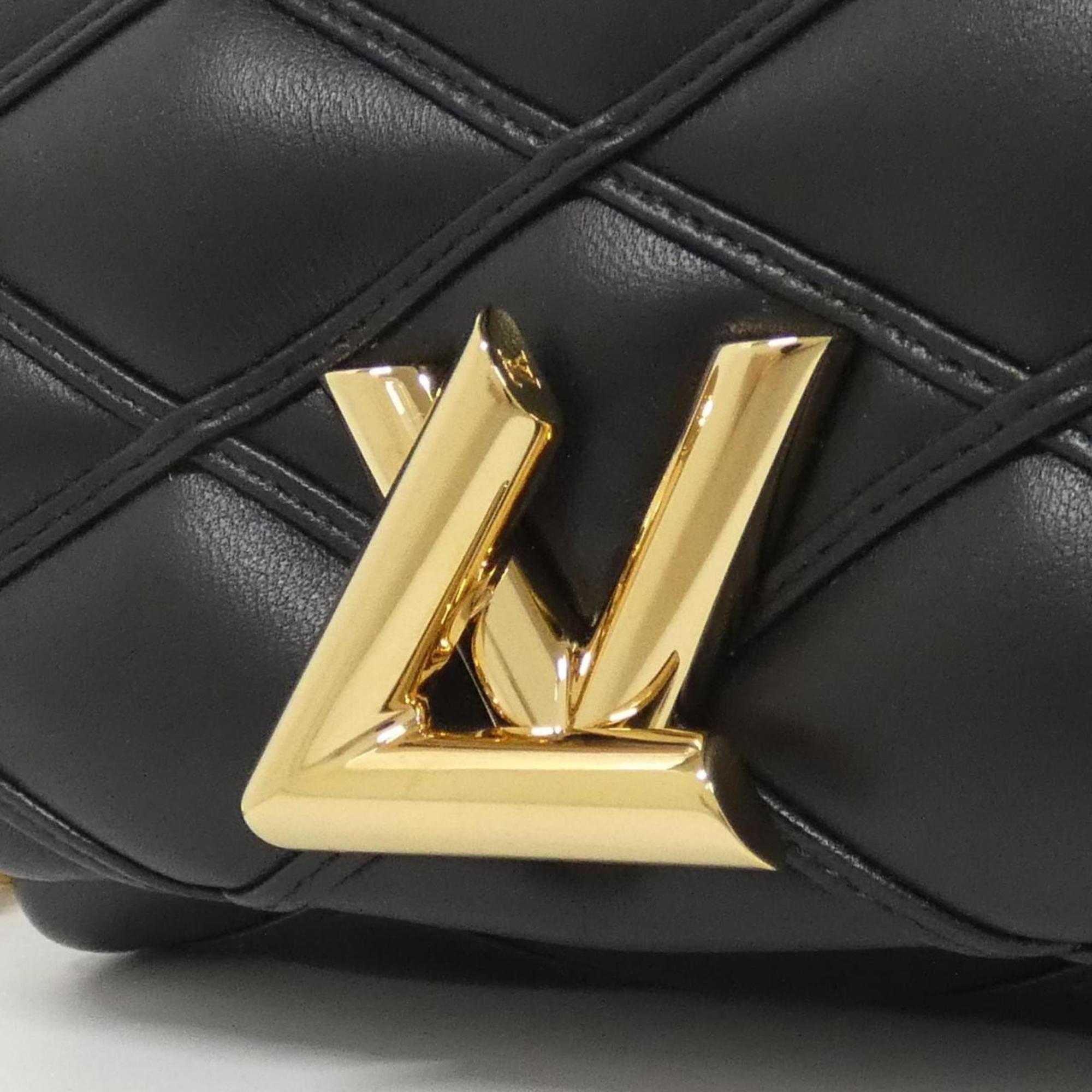 Louis Vuitton Black Leather Shoulder Bag