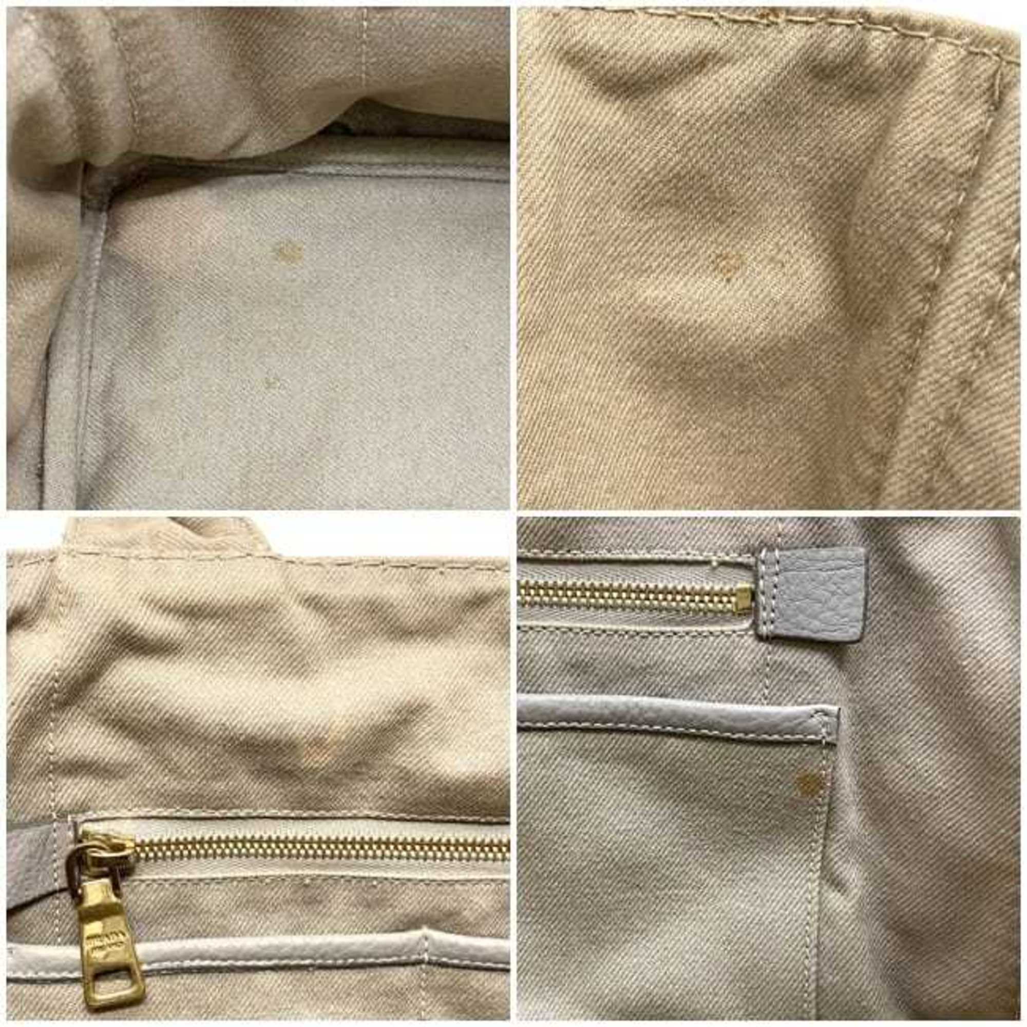 Prada Beige Canapa Handbag Tote Bag