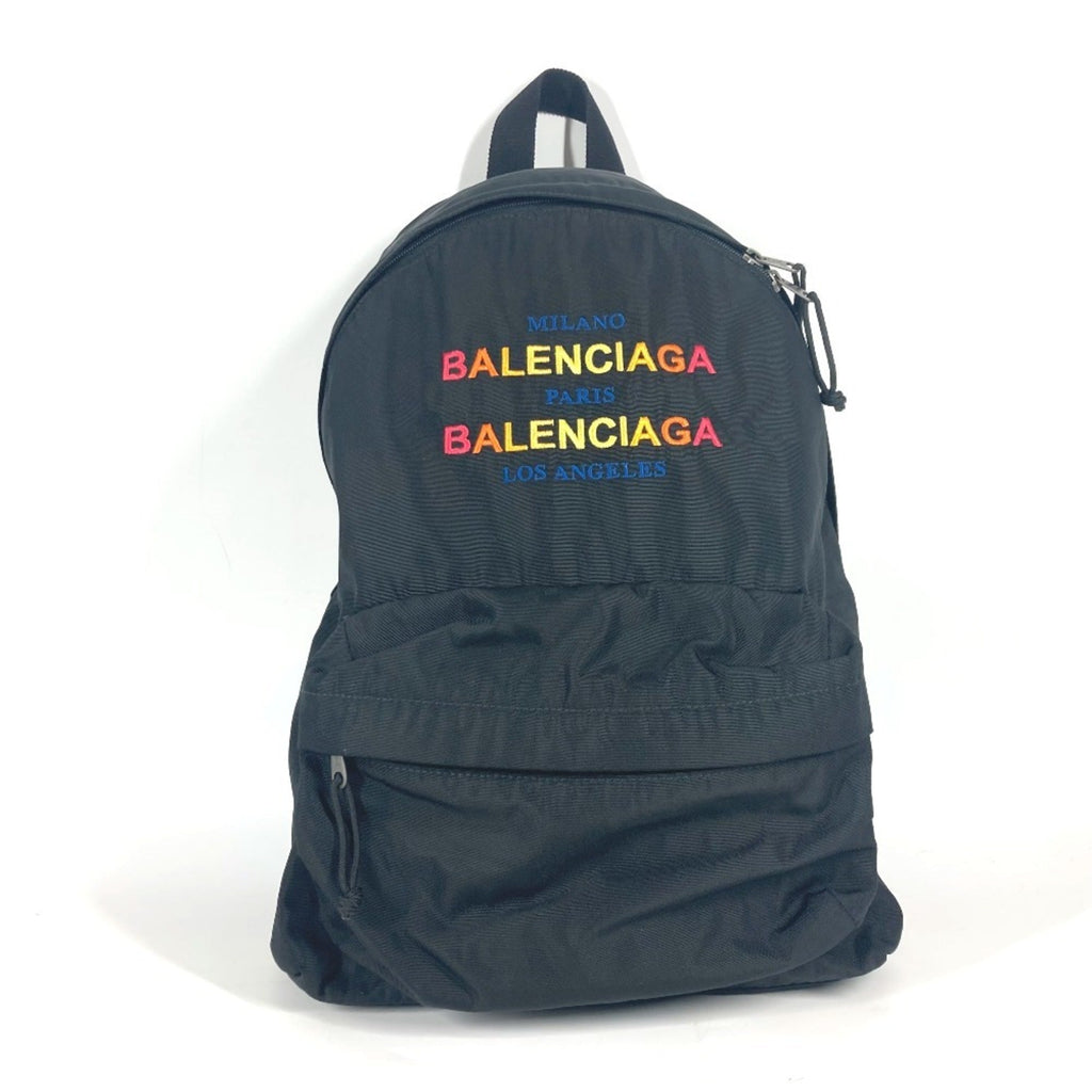 Balenciaga Black Multi-Color Nylon Backpack