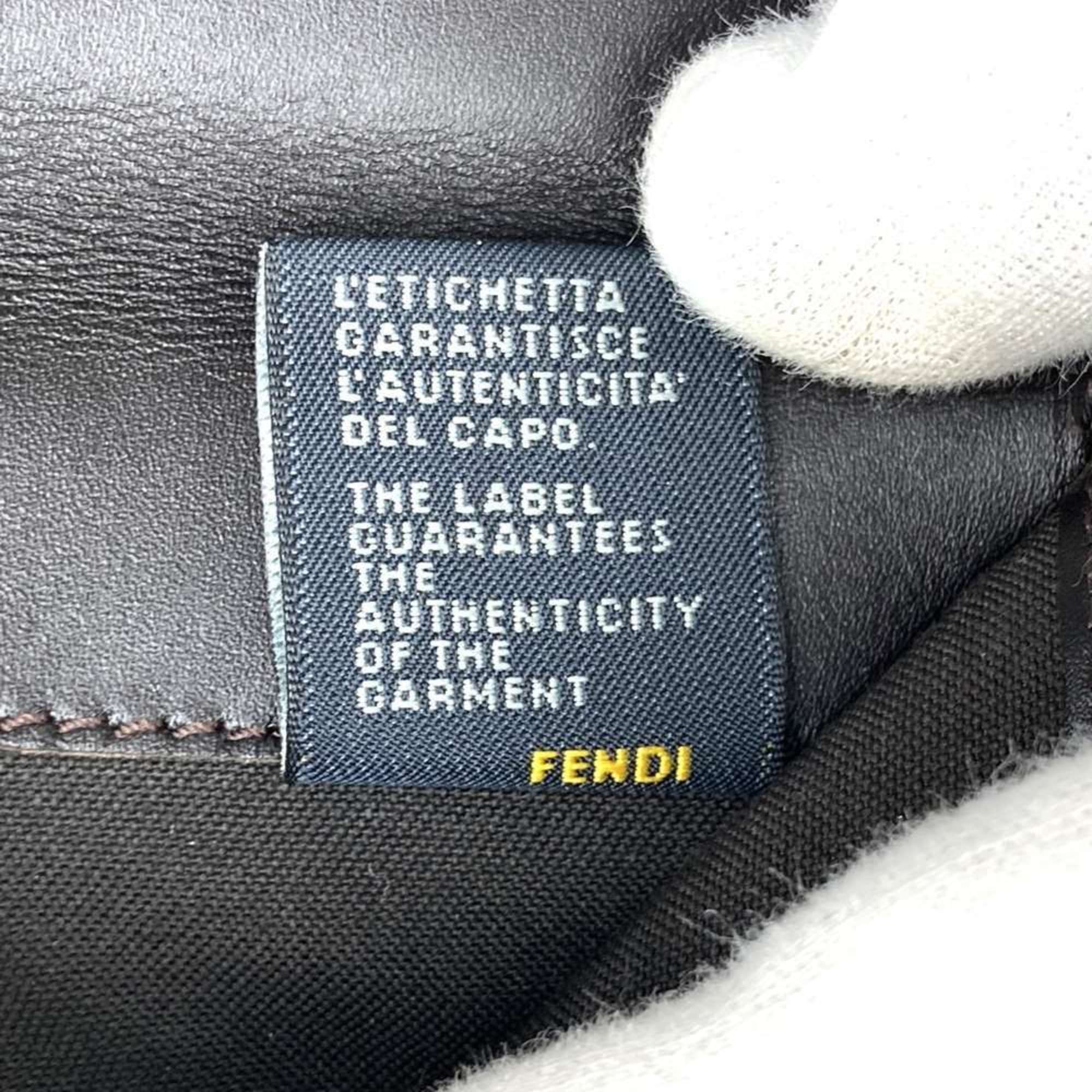 Fendi Zucchino Brown Canvas Long Wallet (Bi-Fold)