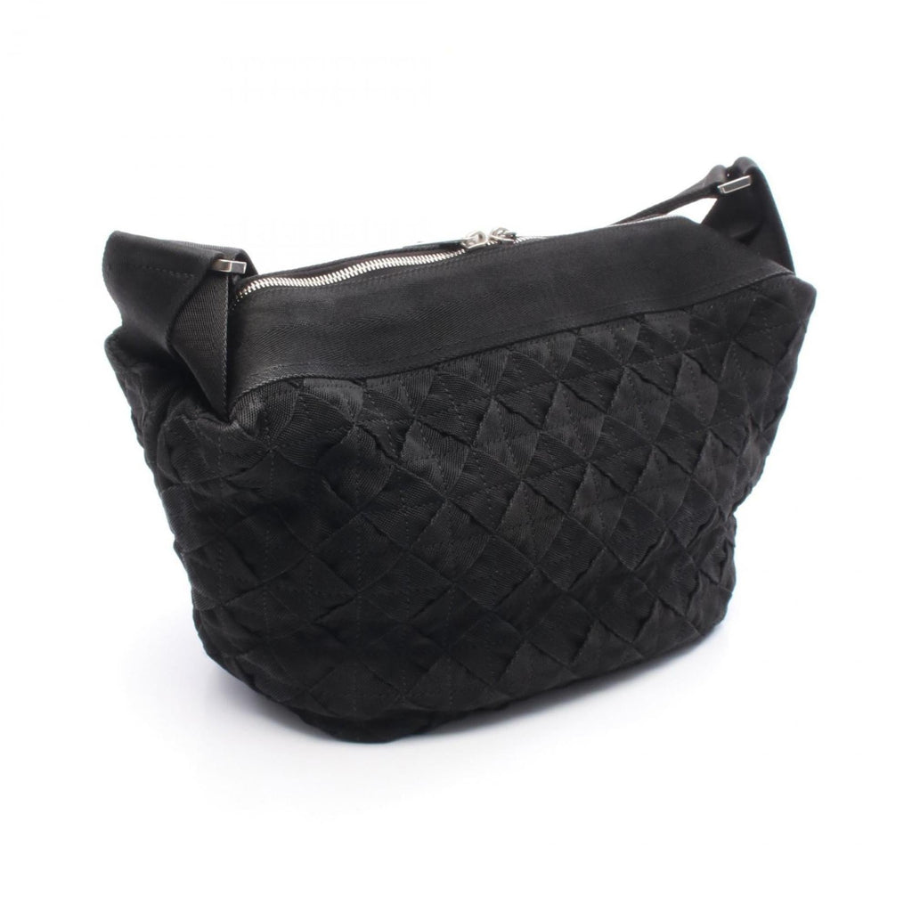 Bottega Veneta Black Nylon Canvas Shoulder Bag