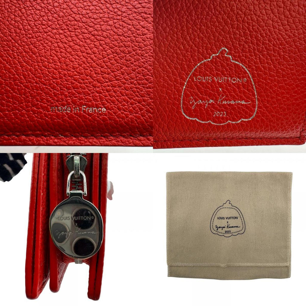 Louis Vuitton Monogram Empreinte Red Color White Leather Wallet