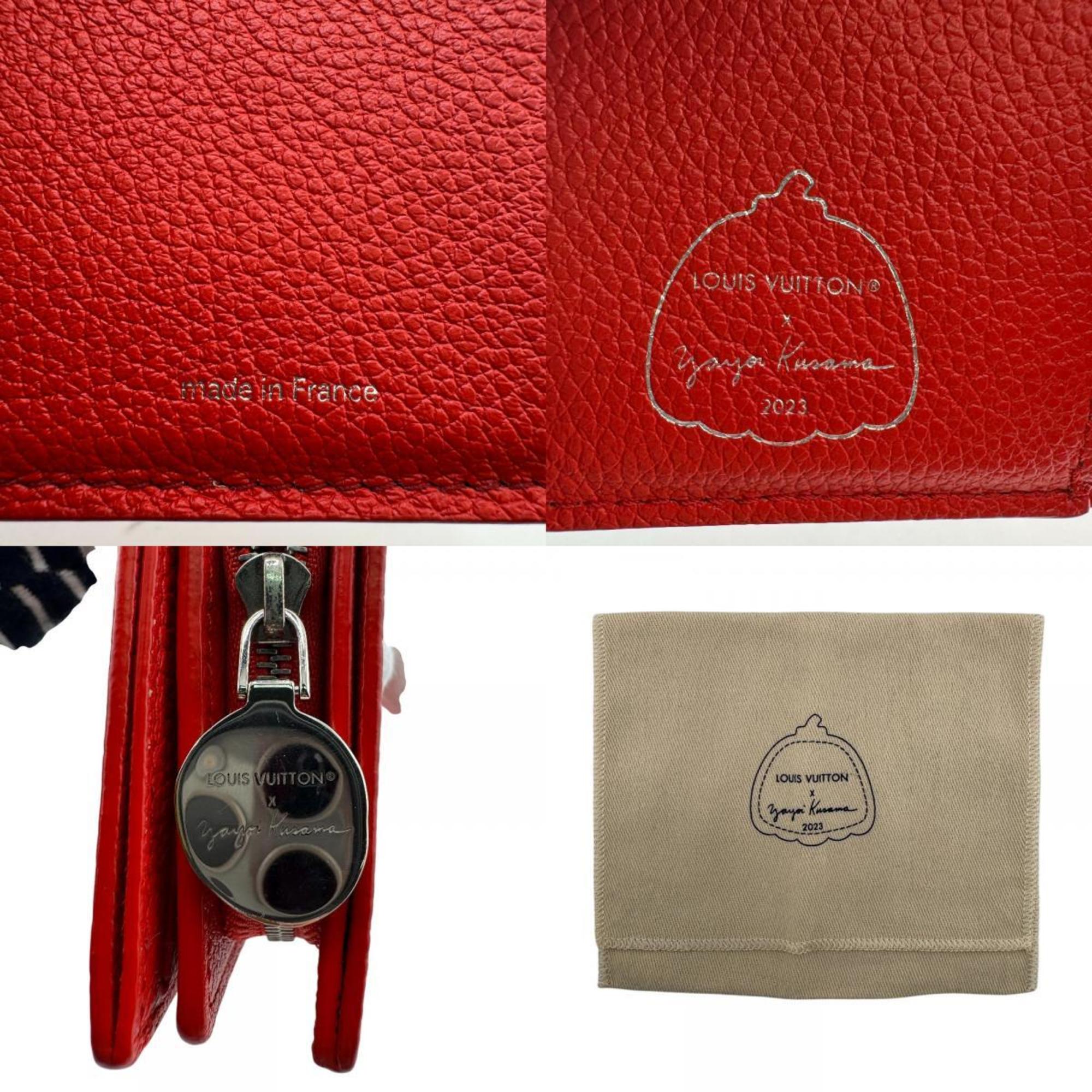 Louis Vuitton Monogram Empreinte Red Color White Leather Wallet