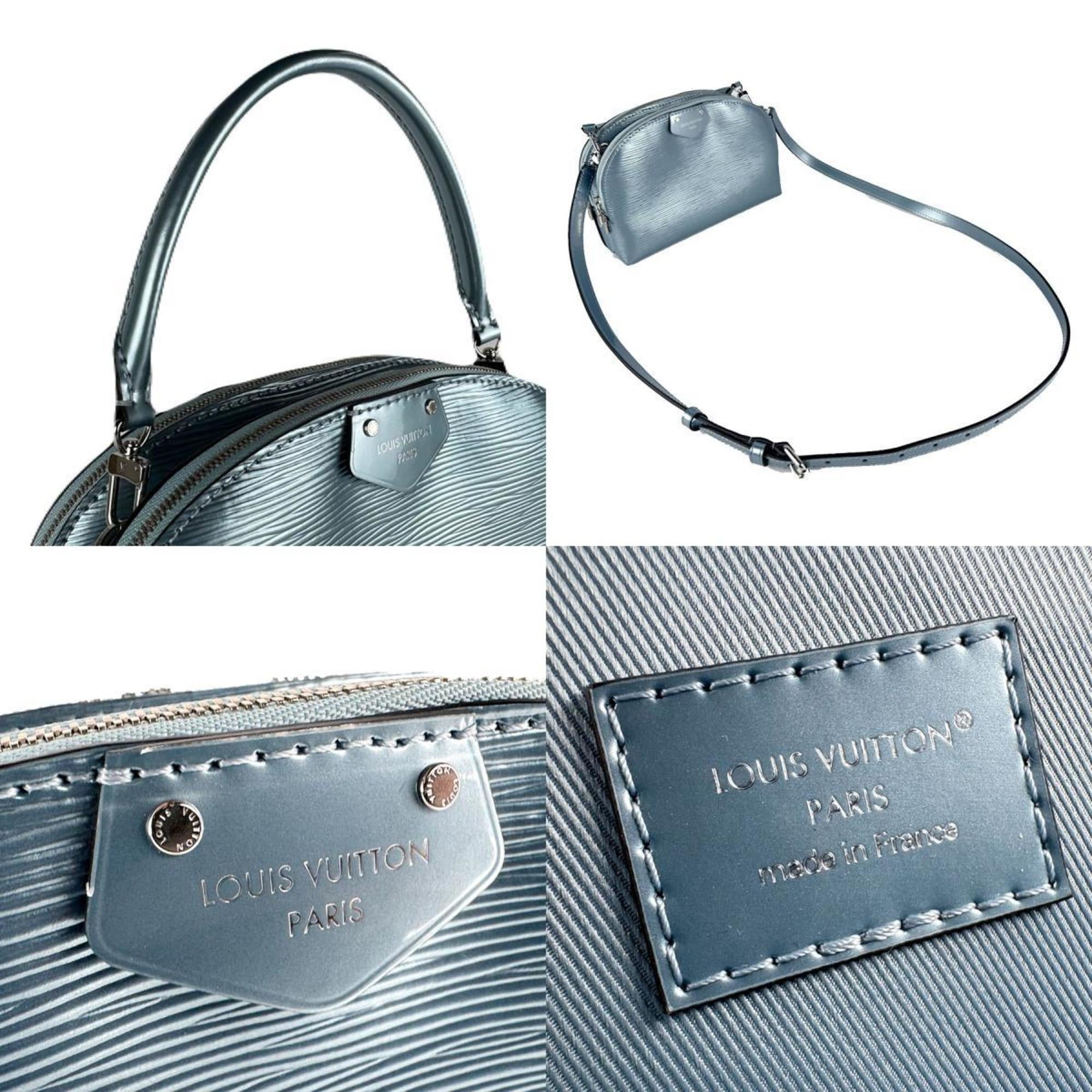 Louis Vuitton Metallic Blue Epi Leather Handbag Shoulder Bag