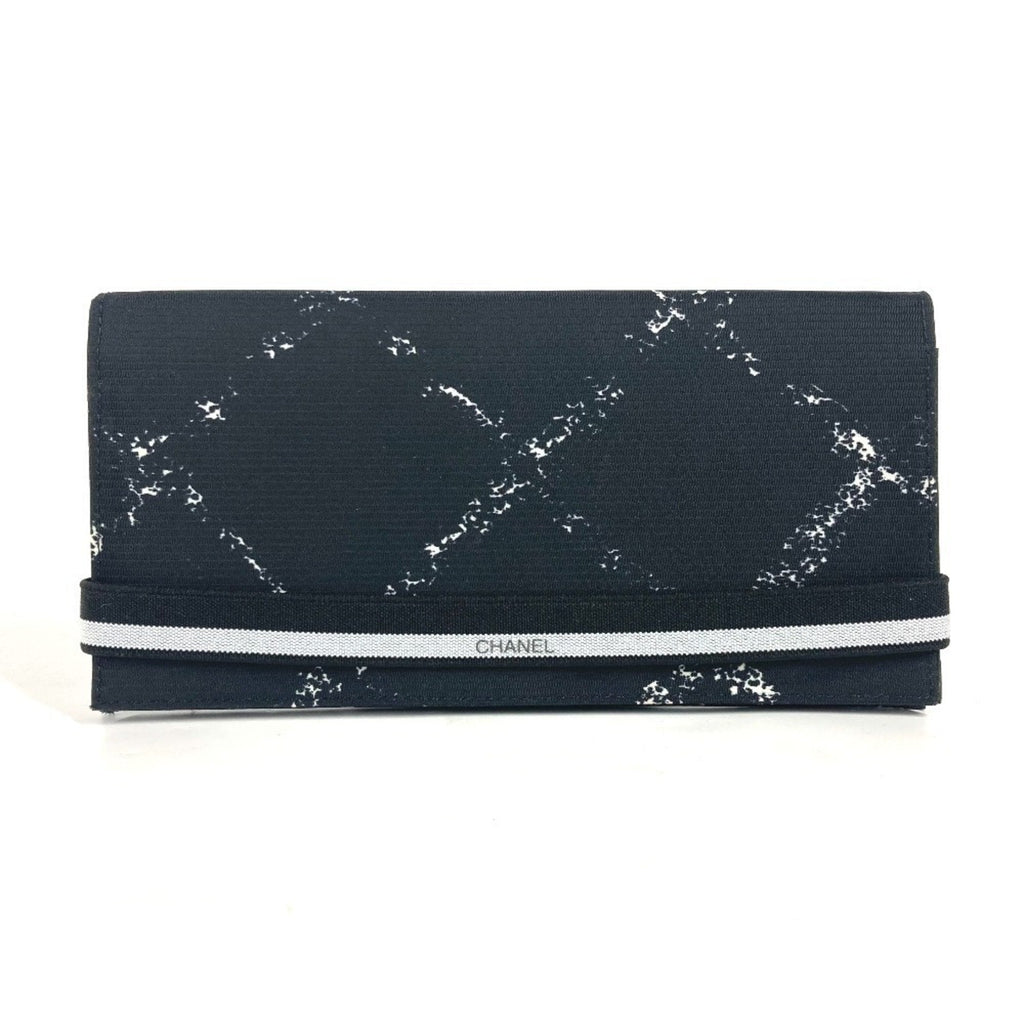 Chanel Black Nylon Long Wallet (Bi-Fold)