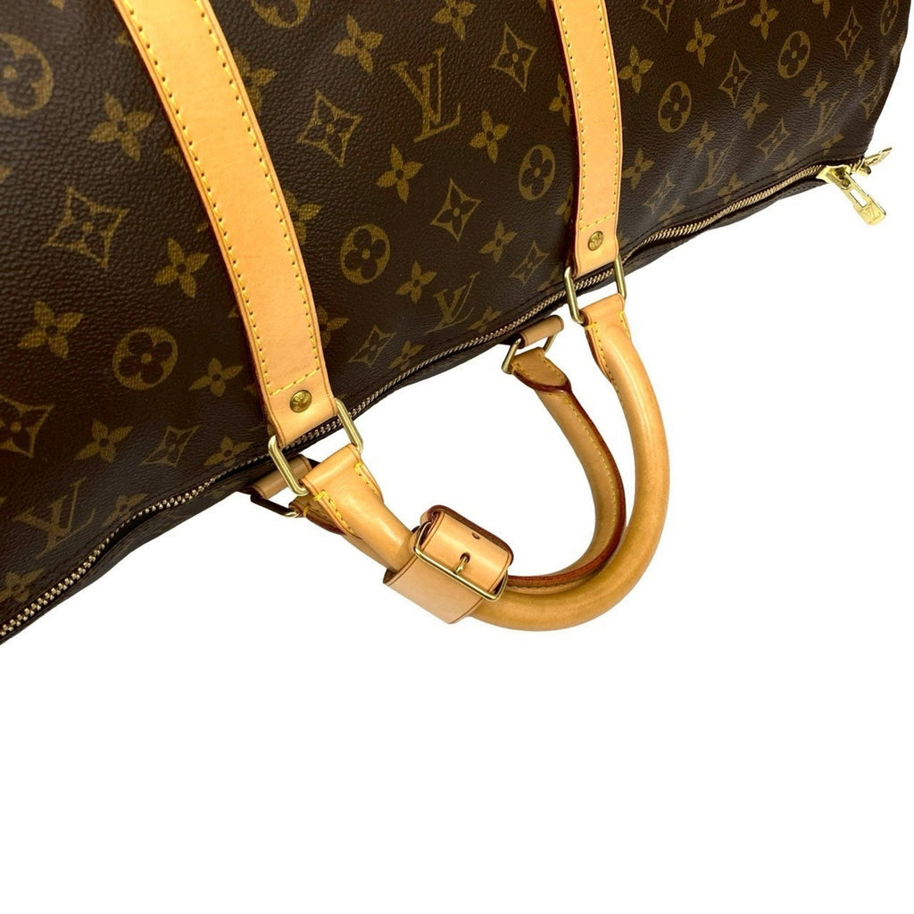 Louis Vuitton Brown Leather Pvc Boston Bag Handbag