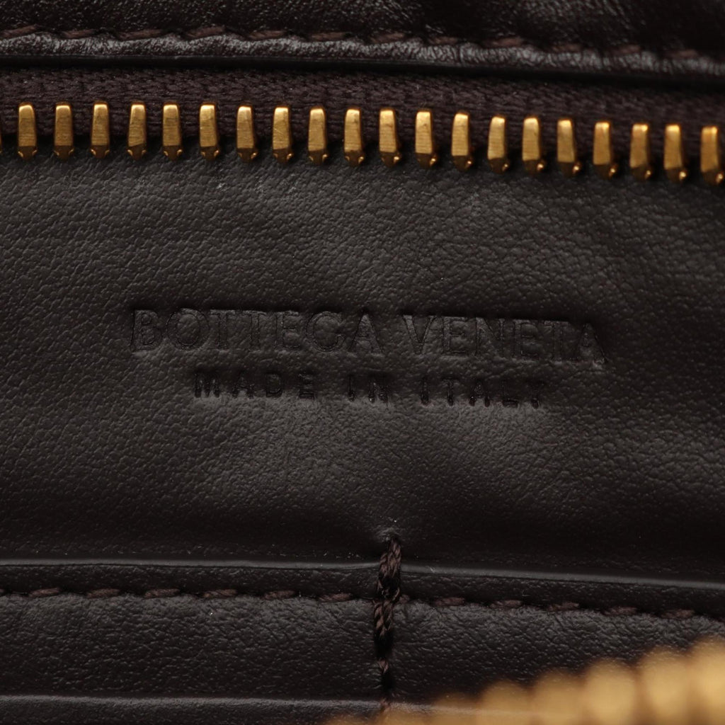 Bottega Veneta Brown White Canvas Leather Tote Bag