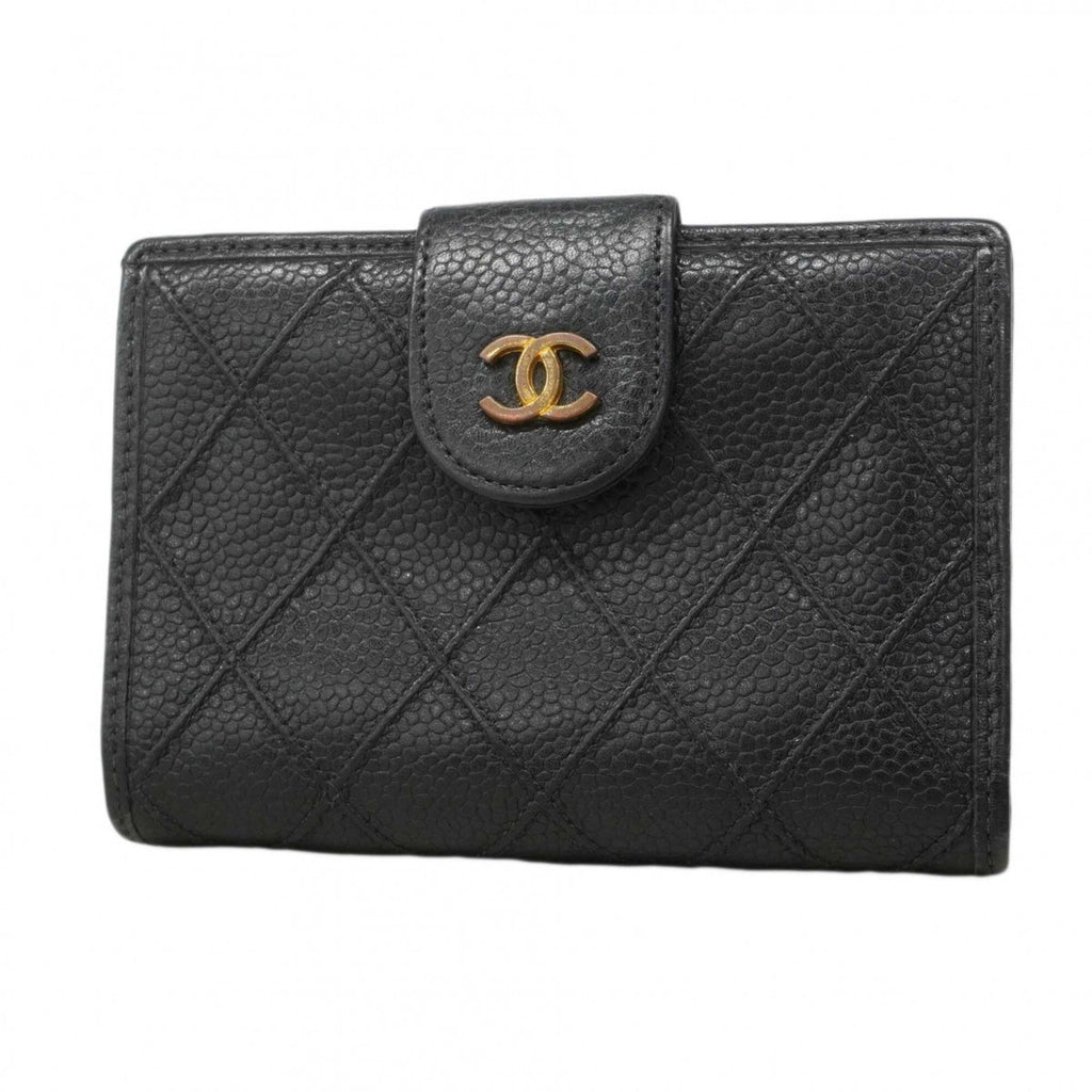 Chanel Black Grained Calfskin Wallet (Bi-Fold)