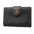 Chanel Black Grained Calfskin Wallet (Bi-Fold)