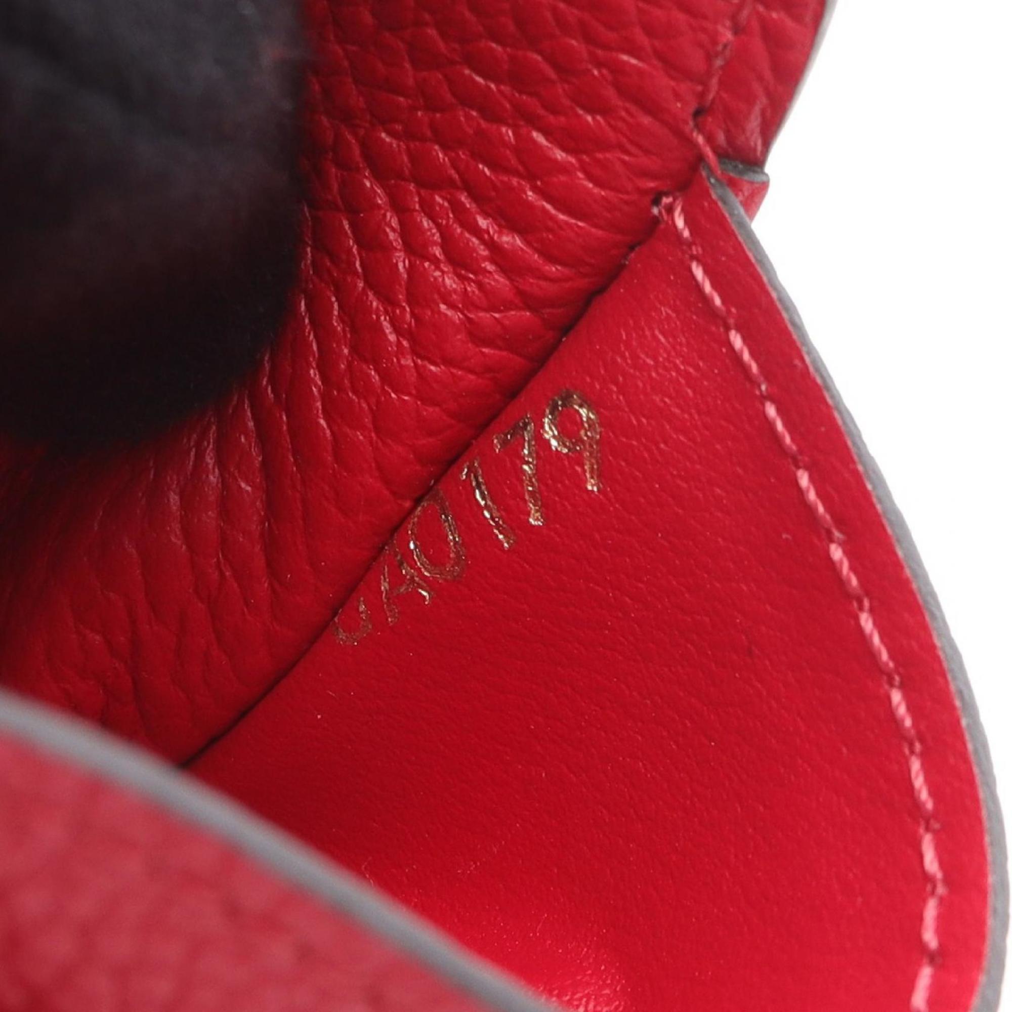 Louis Vuitton Red Color Leather Long Wallet