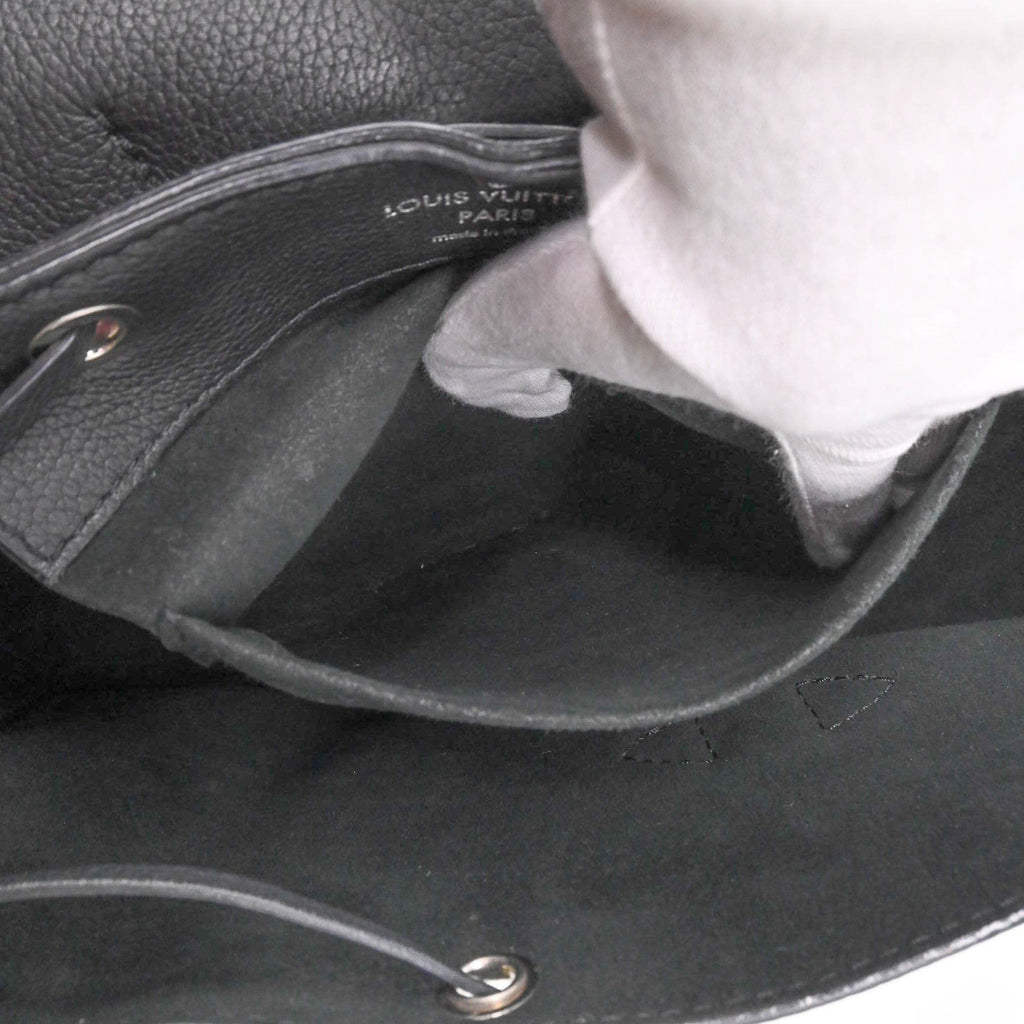 Louis Vuitton Black Leather Backpack