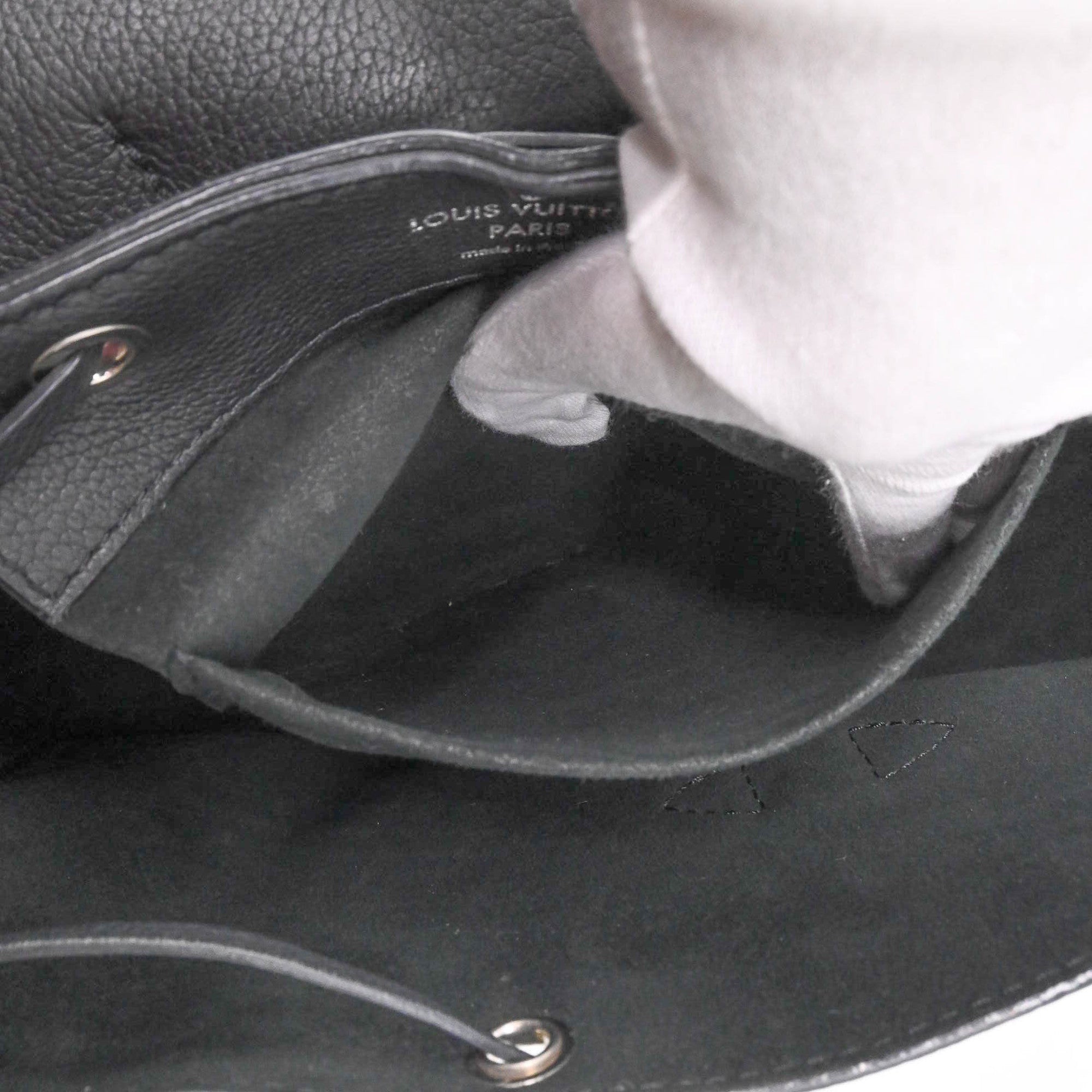 Louis Vuitton Black Leather Backpack