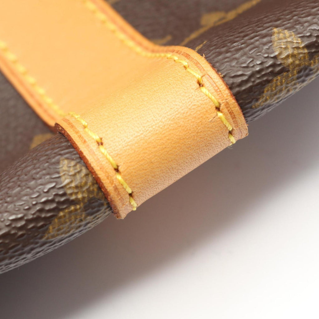 Louis Vuitton Brown Coated Canvas Leather Boston Bag Handbag