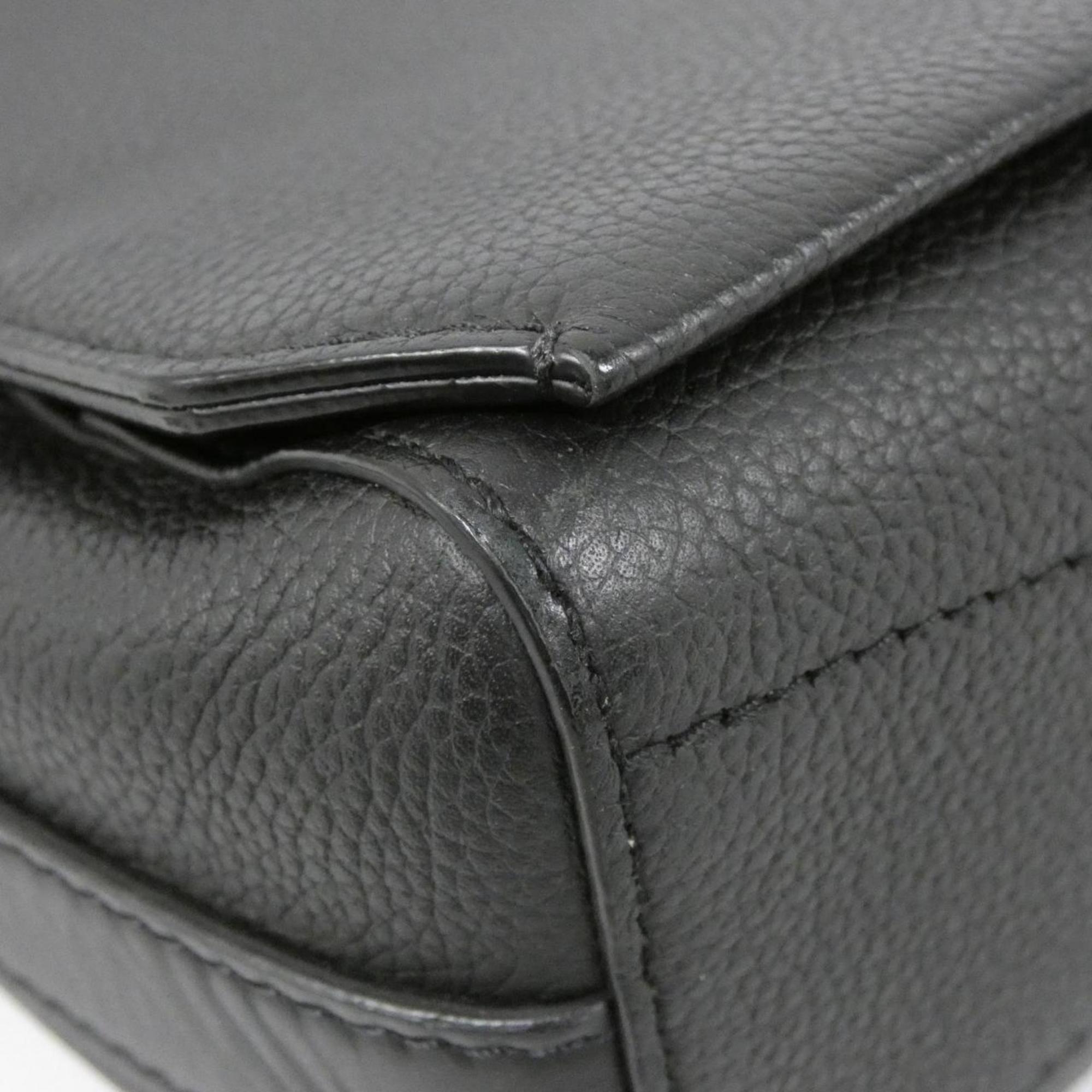 Louis Vuitton Black Leather Shoulder Bag