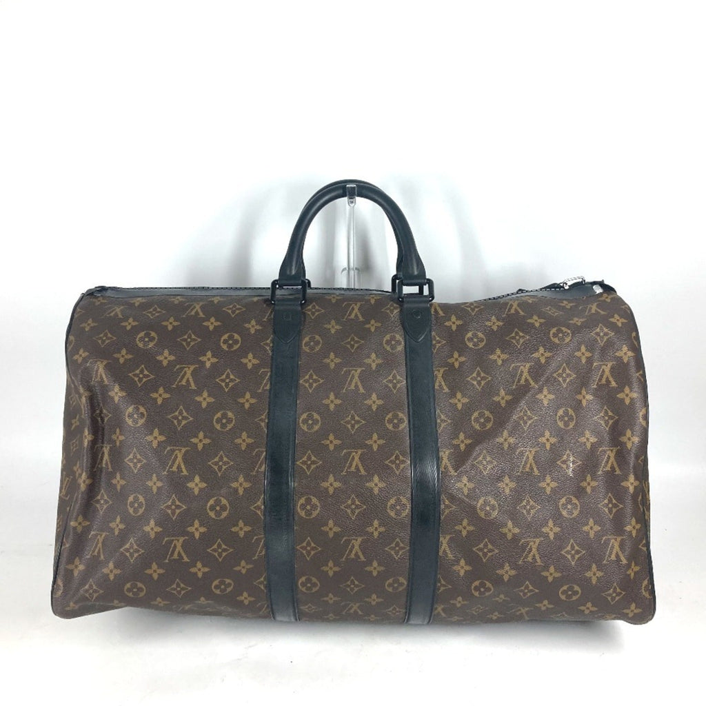 Louis Vuitton Black Brown Monogram Canvas Boston Bag
