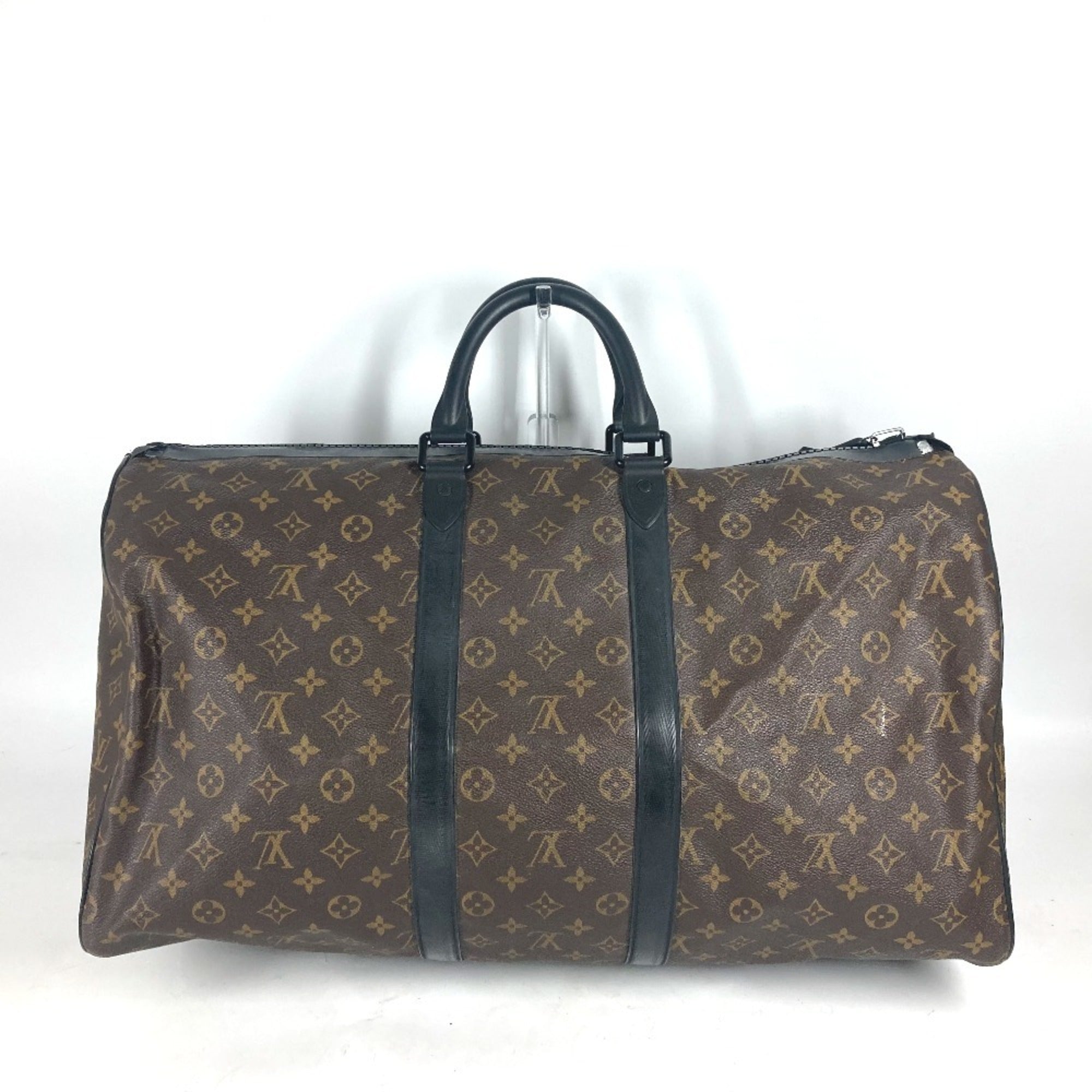 Louis Vuitton Black Brown Monogram Canvas Boston Bag