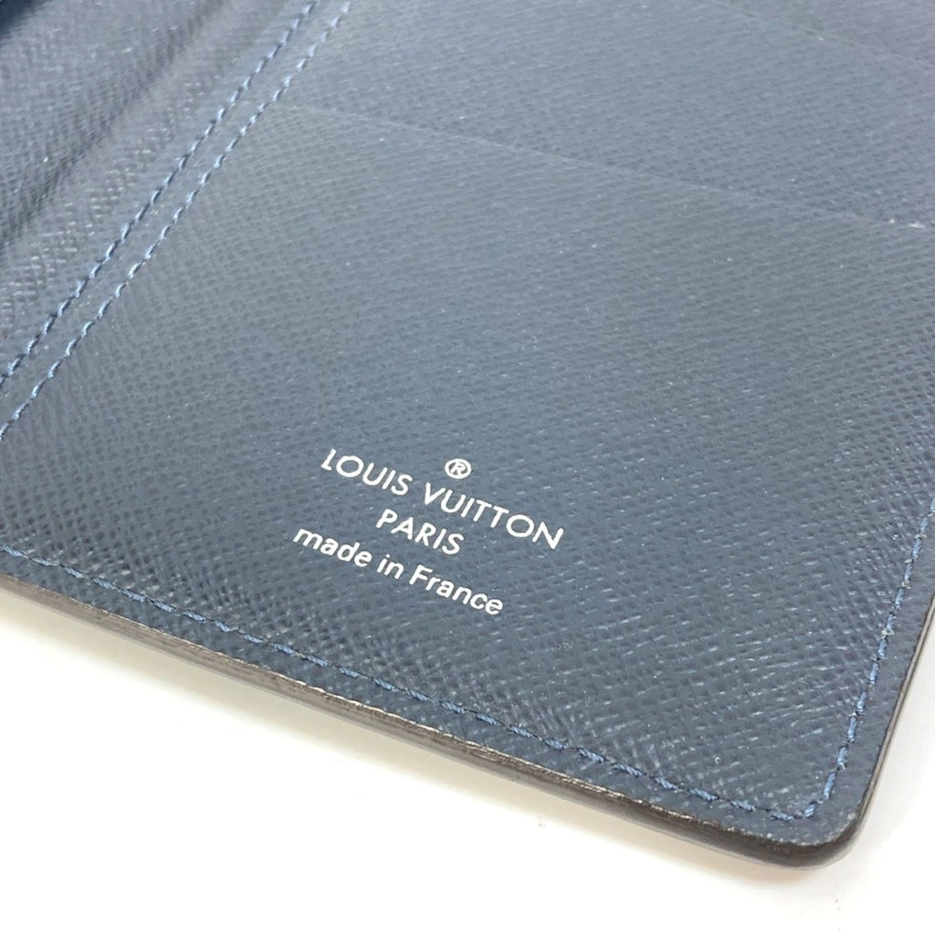 Louis Vuitton Taiga Blue Navy Taiga Leather Long Wallet