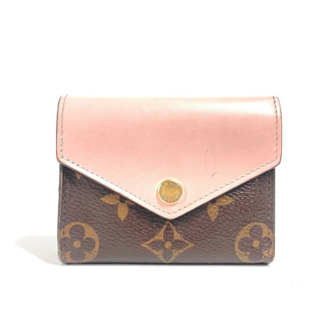 Louis Vuitton Monogram Brown Pink Rose Ballerine Monogram Wallet (Tri-Fold)