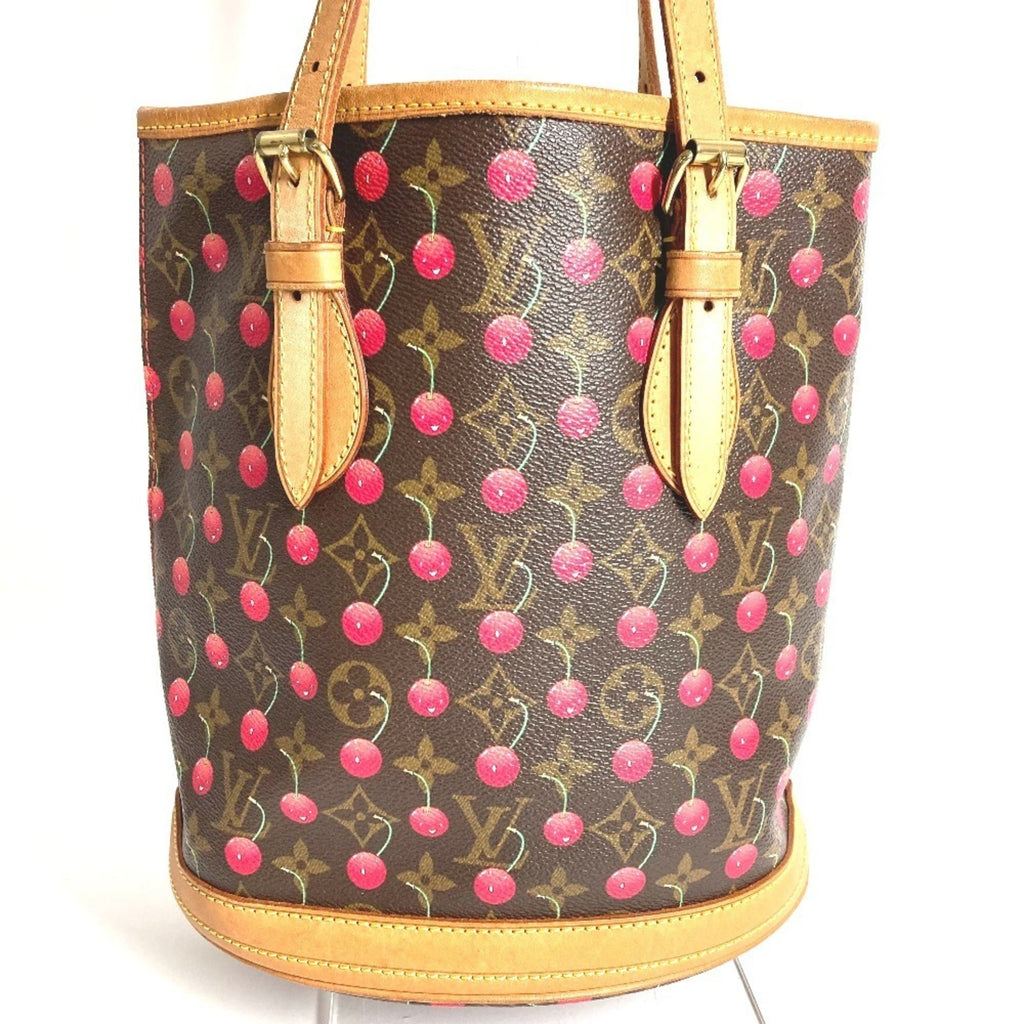 Louis Vuitton Brown Monogram Monogram Cherry Red Color Monogram Shoulder Bag Tote Bag