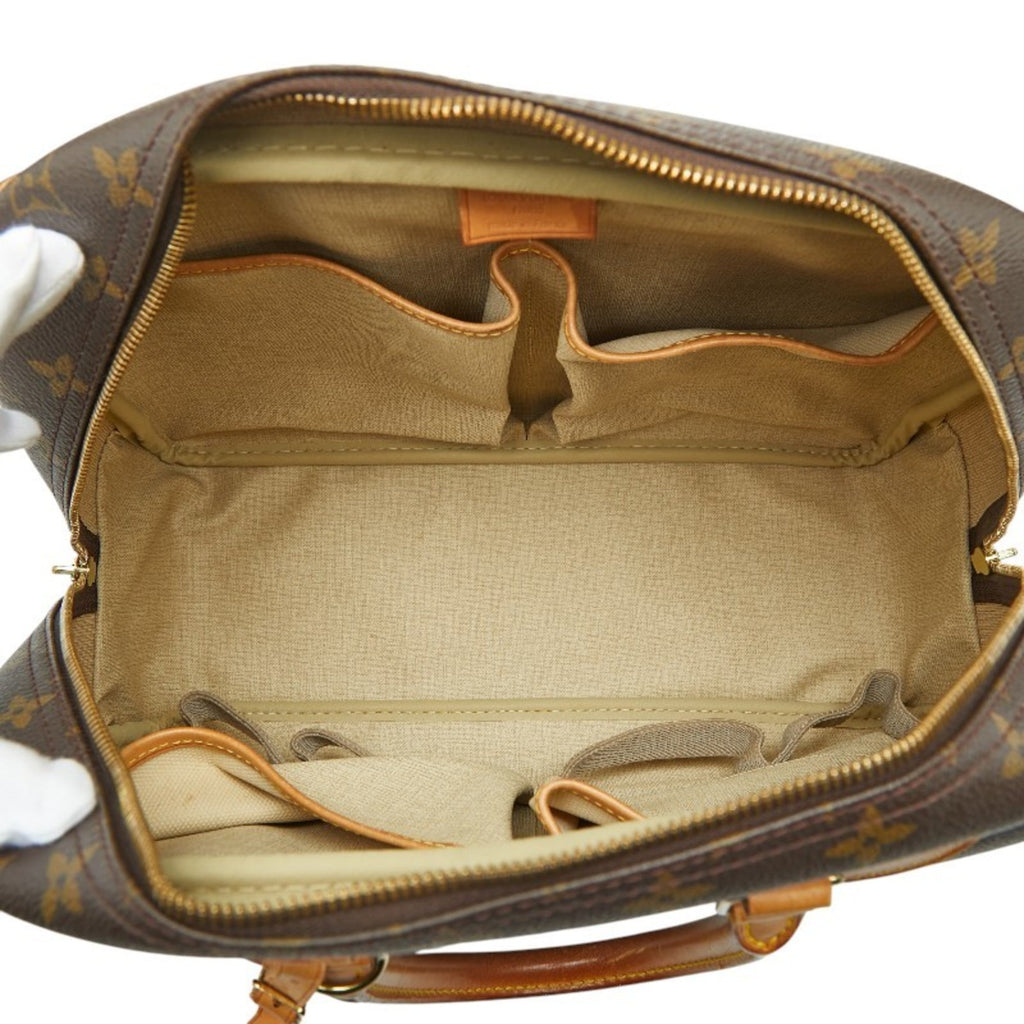 Louis Vuitton Brown Pvc Leather Handbag